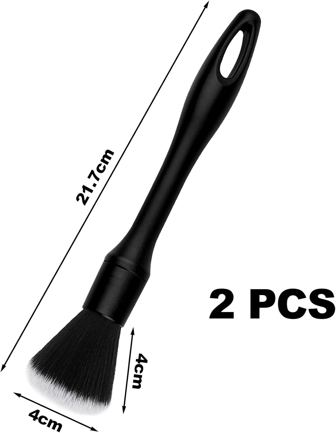 Pack of 2 Detailing Brushes, 22 Cm, Cleaning Brush, Car Detailing Brush, Car Brush, Interior Dust Brush, Wet and Dry Use, for Automotive Interiors, Furniture, Keyboards image number 4