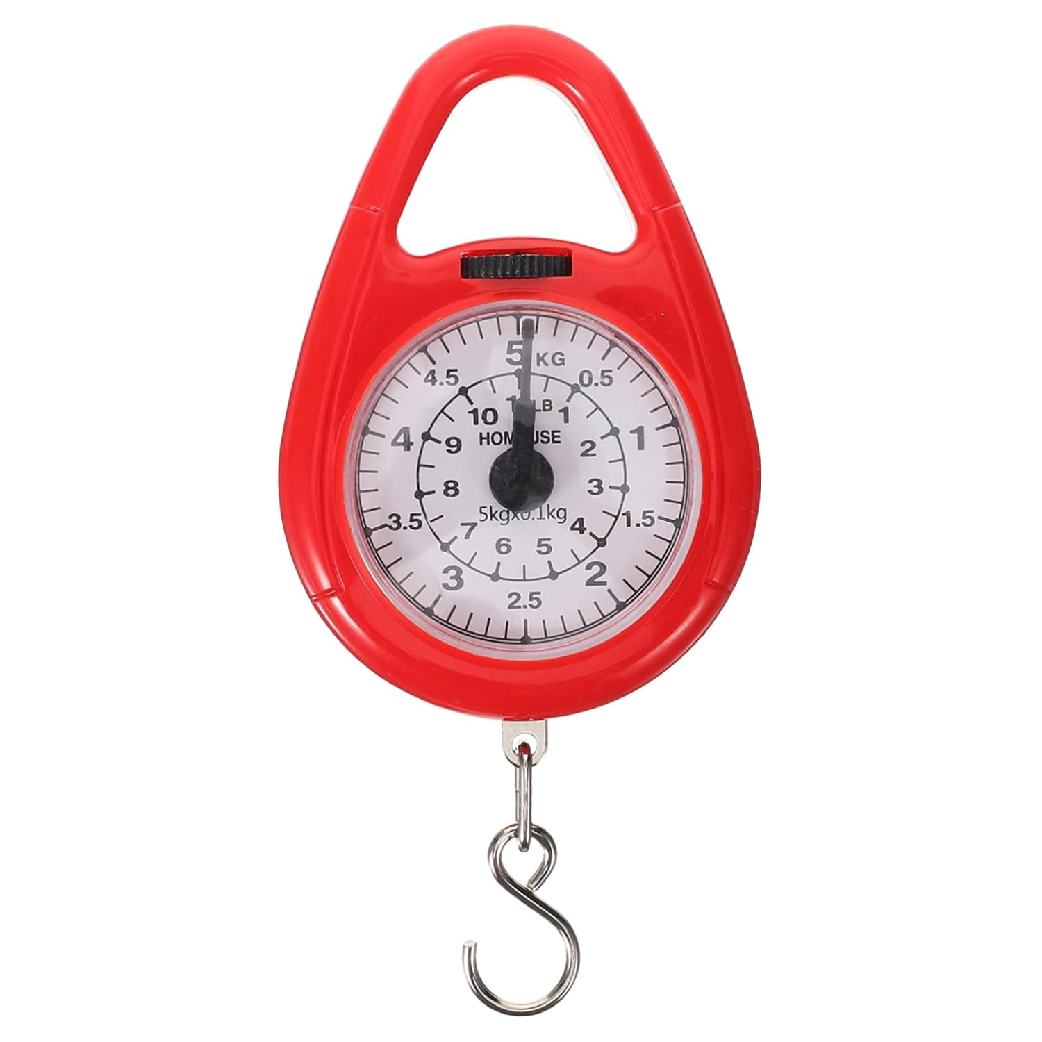TOYZFRIENDY Mini Portable Red Spring Scale Hook Handheld Luggage and Fishing Weighing Scale for Travel and Outdoor Use image number 1