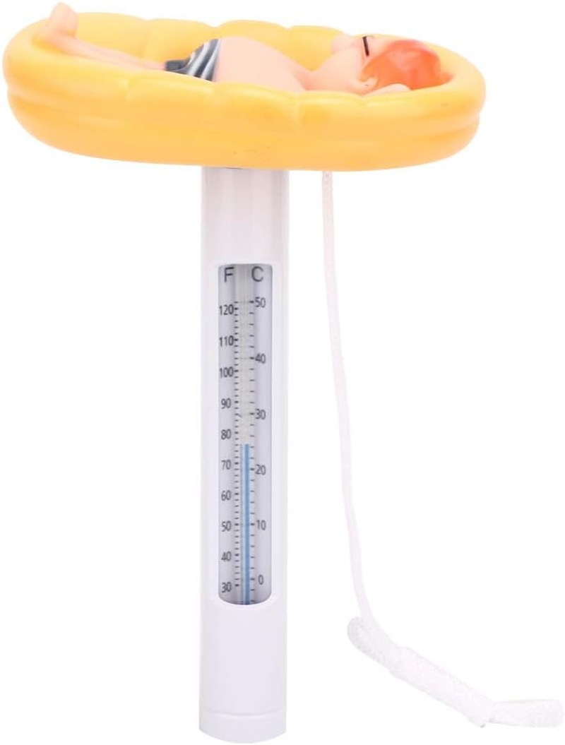 Jectse Pool Thermometer, 0-50℃ / 30-120℉, Floating, Swimming Pool Thermometer, Break Resistant Housing, Silicone + ABS + Nylon image number 5