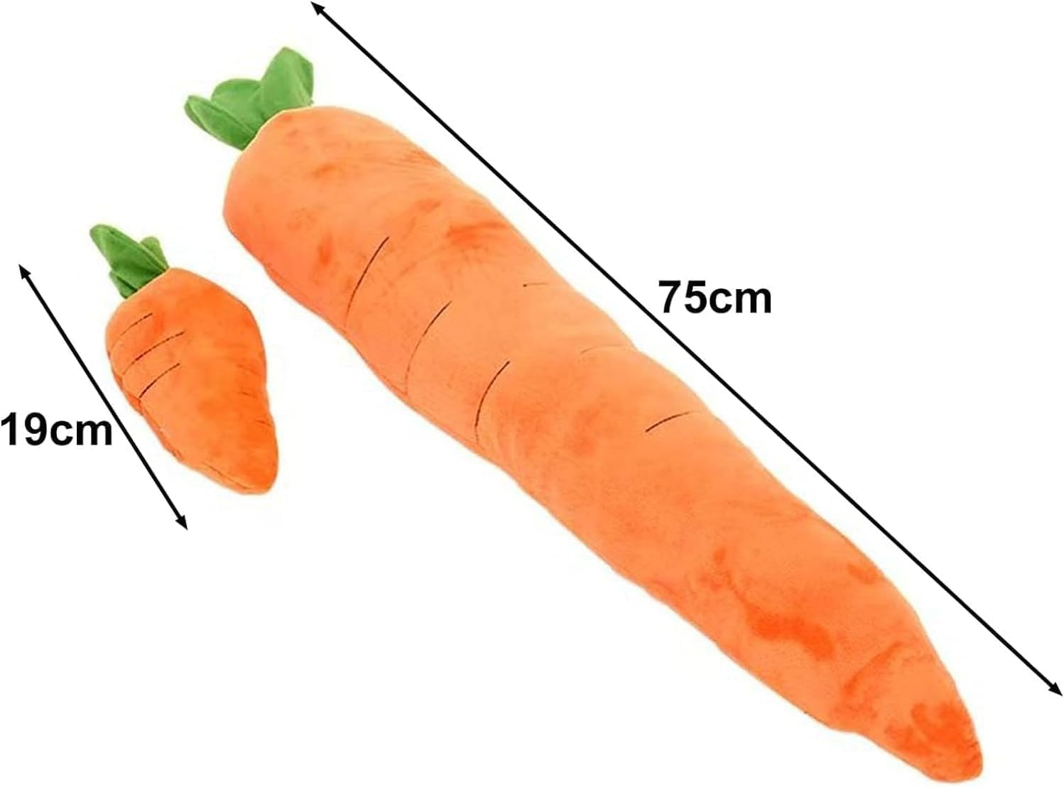 Best Pet Supplies Crinkle Dog Toy for Small, Medium, and Large Breeds, Cute Carrot with Soft Squeaker, Carrot Shape Pet Plush Toy with Sound, Bite-Resistant Soft Comfortable Dog Toys image number 2