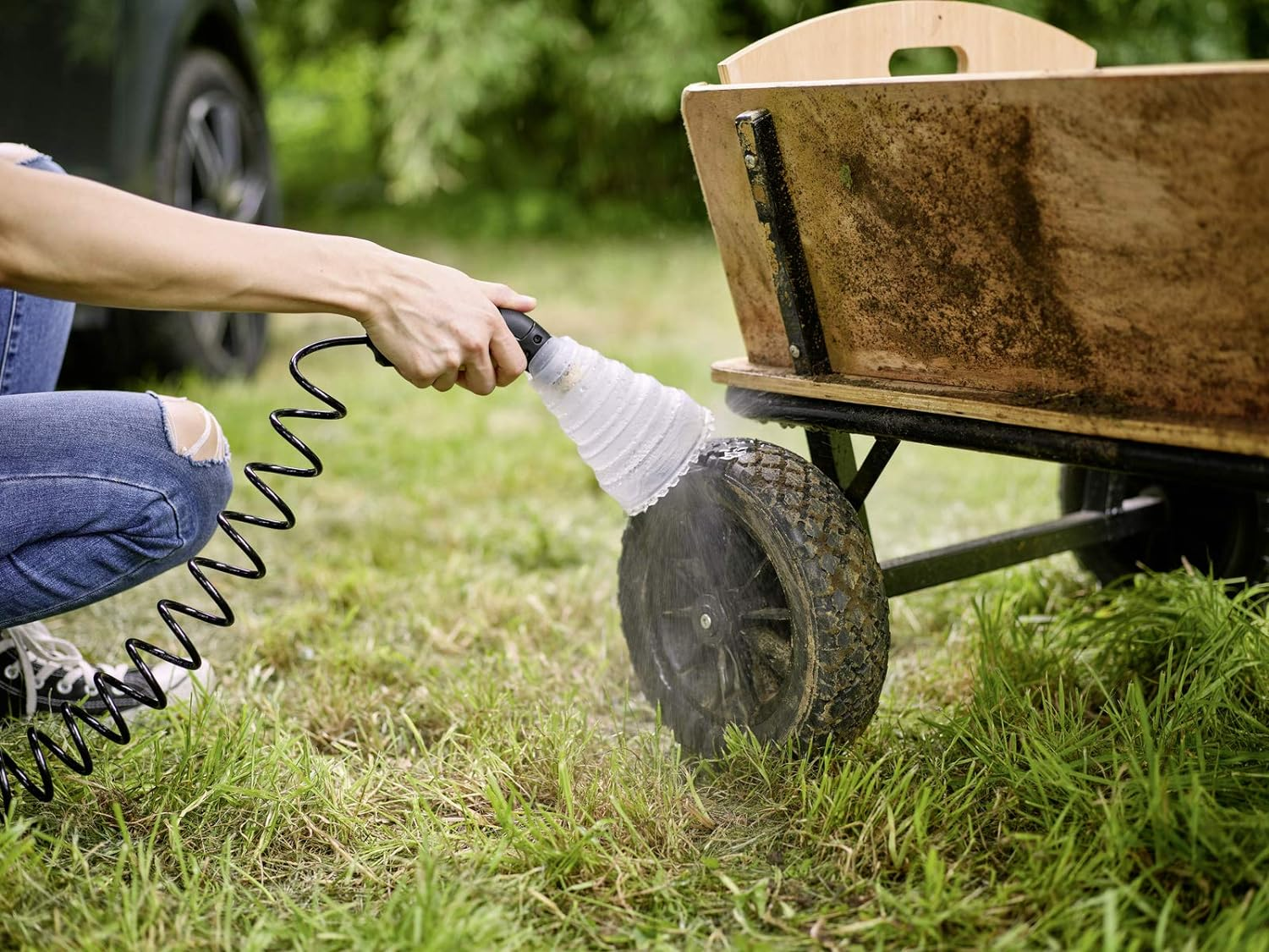 K&auml;rcher Pressure Washer OC 3 Low Pressure Lithium-Ion Battery, Flow Rate: 2 L/H, Weight: 2.2 Kg, Water Tank: 4 L, Spiral Hose: 2.8 M, Flat Jet Nozzle