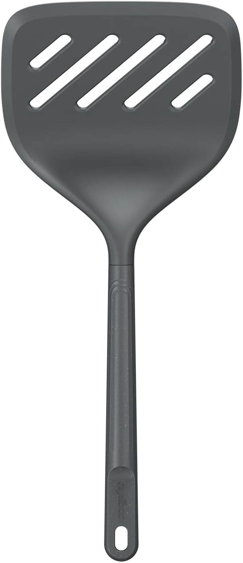 Zyliss X-Large Cooking Turner - Sustainable Wheat Straw & Nylon Non-Stick Frying & Cooking Spatula W/Heat-Resistant Silicone Head, Dishwasher Safe, 32.5Cm X 14Cm - Beluga Grey image number 4