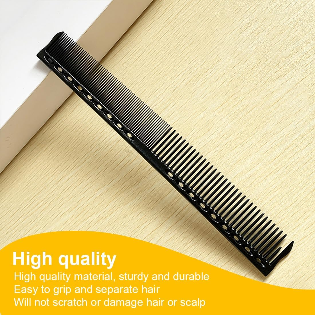OUDQFCJ Hairdressing Combs 3 Anti-Static Carbon Fiber Hair Combs Wide Tooth Styling Comb Suitable for Home Use Unisex (4 Color Combination)