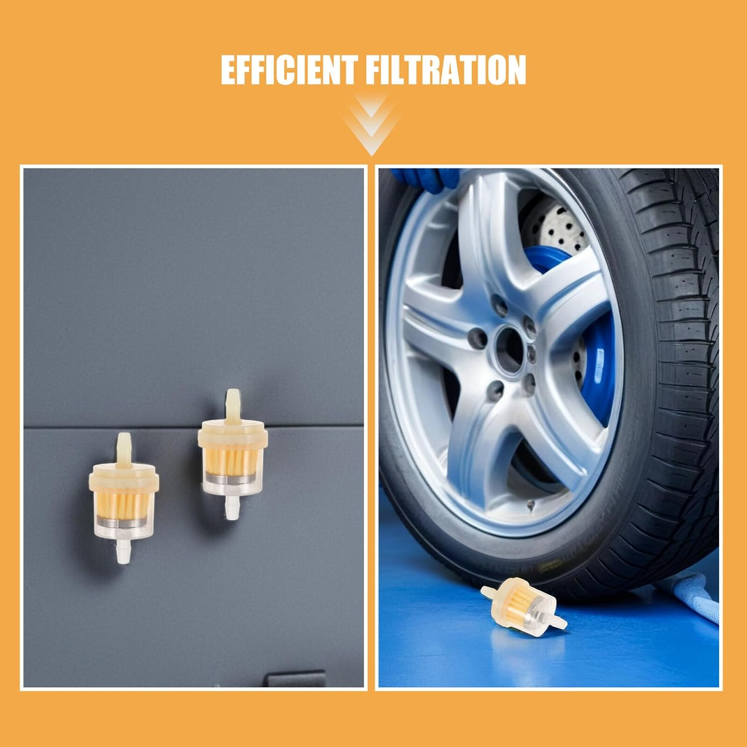 20Pcs Magnetic Inline Fuel Filter for Motorcycles Lawn Mowers Atvs Small Engines Gasoline Gas Filter Replacement with Quick Installation and Filtration image number 1