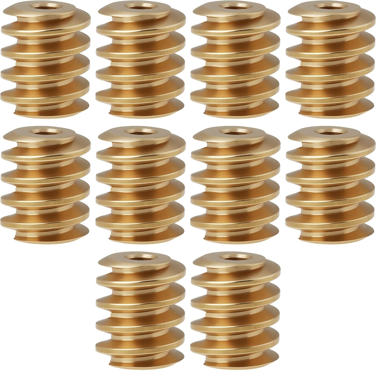 Emsea 10Pcs Brass Worm Gear M0.4 5Mm Diameter 6Mm Length 1.5Mm Bore Compatible with Model Trains Right-Hand Thread for Motor Replacement image number 4