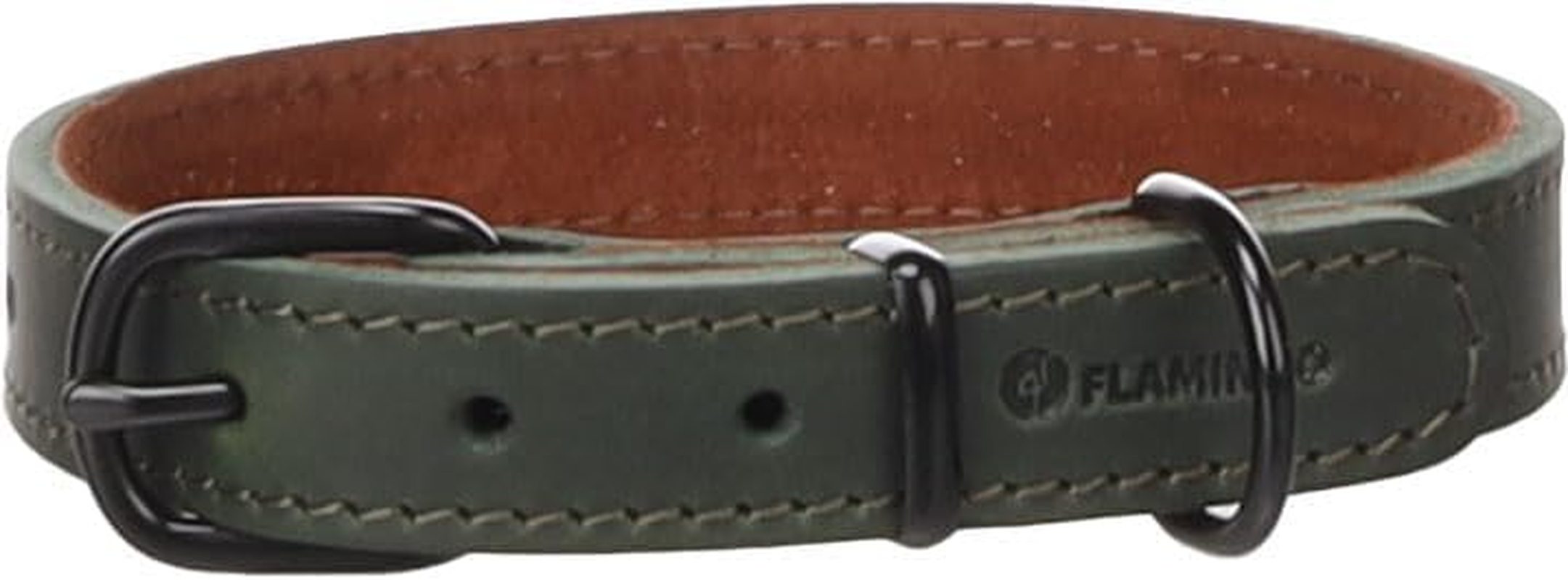 Dog Collar Montana Green S/M 32-40Cm 20Mm