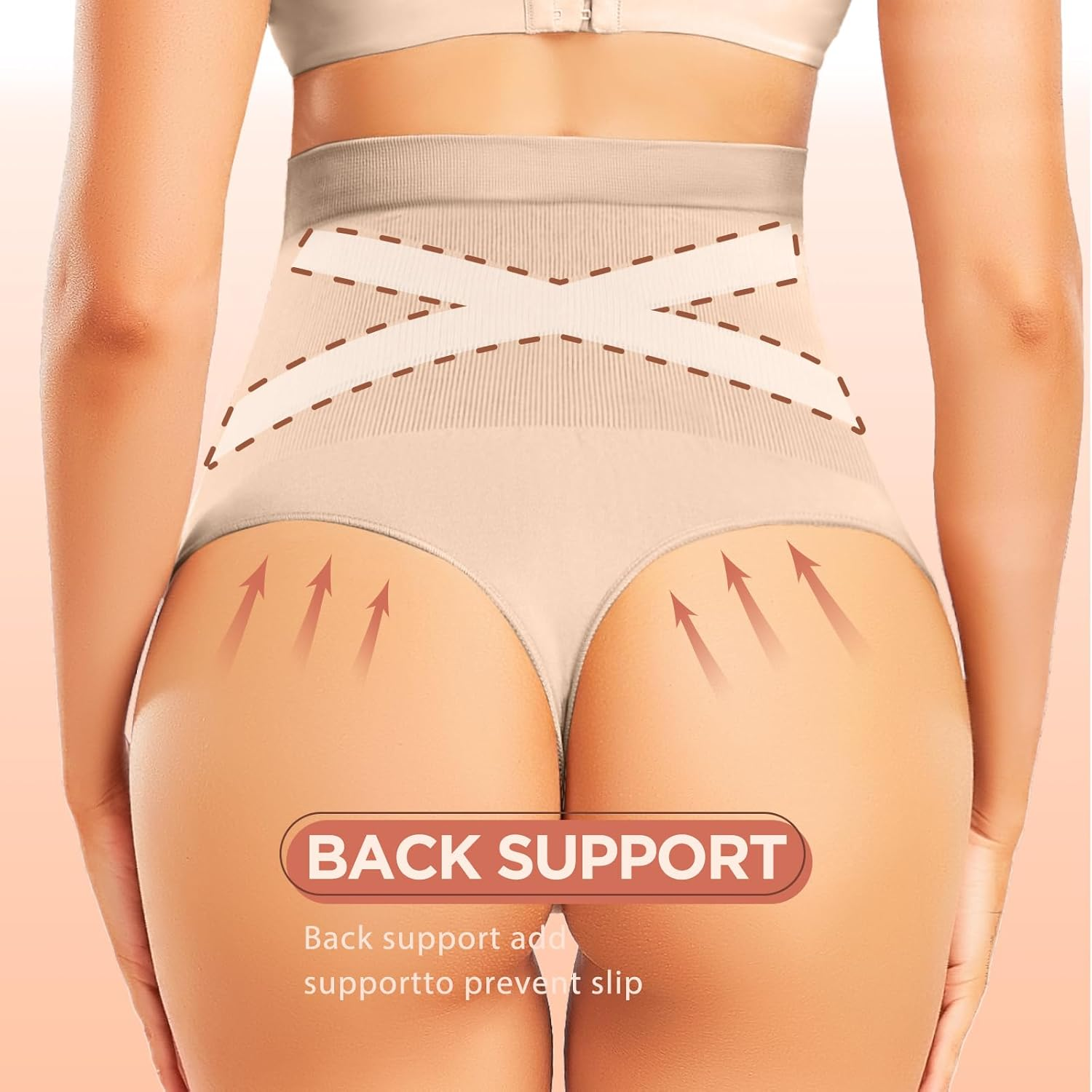 SAYCELI Seamless Maternity Thongs Underwear for Women, Pregnancy Shapewear over the Belly, Pregnant Belly Support Panties image number 3