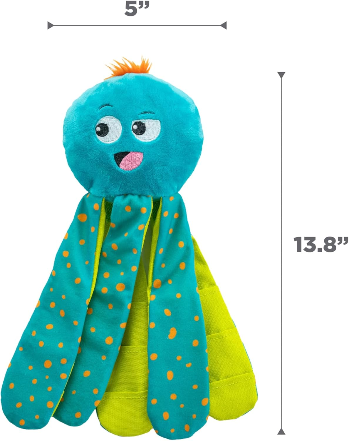 Outward Hound Nina Ottosson Silly Legz Interactive Plush Dog Puzzle, Dog Enrichment Toys, Plush, Floppy, Long, Octopus, Blue image number 5