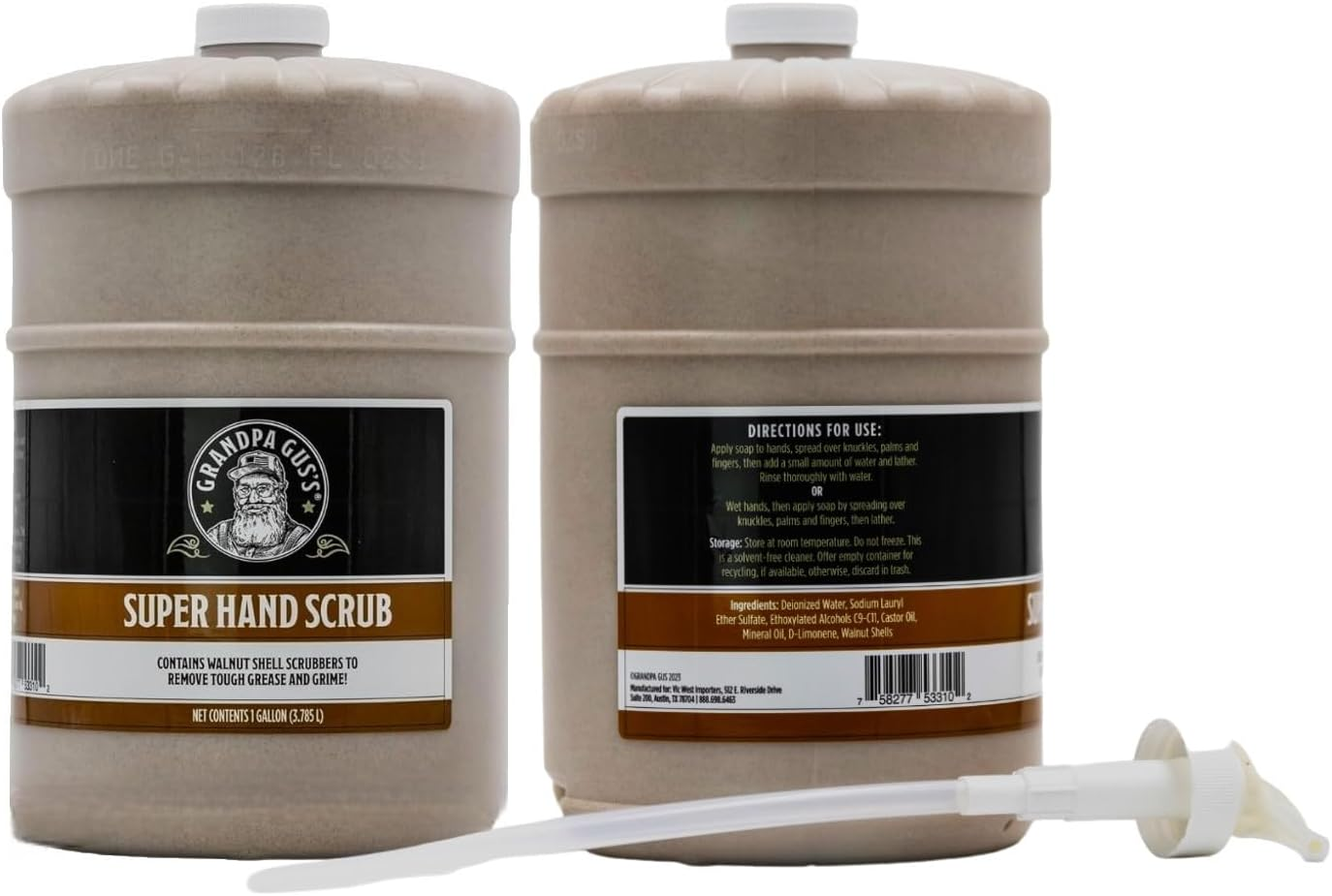 Grandpa Gus'S Super Hand Scrub, Walnut Shell Scrubbers, Natural Handsoap, Degreaser for Automotive Mechanics & Constructors, 1 Gallon image number 4