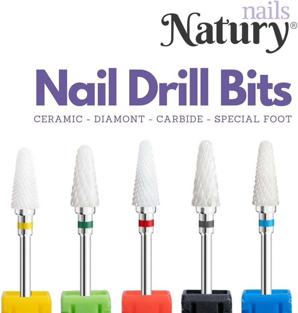 Natury Nails Ceramic Nail Cutter Bits Manicure Pedicure Nail Polish Acrylic Nails and Gel Nails File for Woodturning Blue Medium Grit image number 2