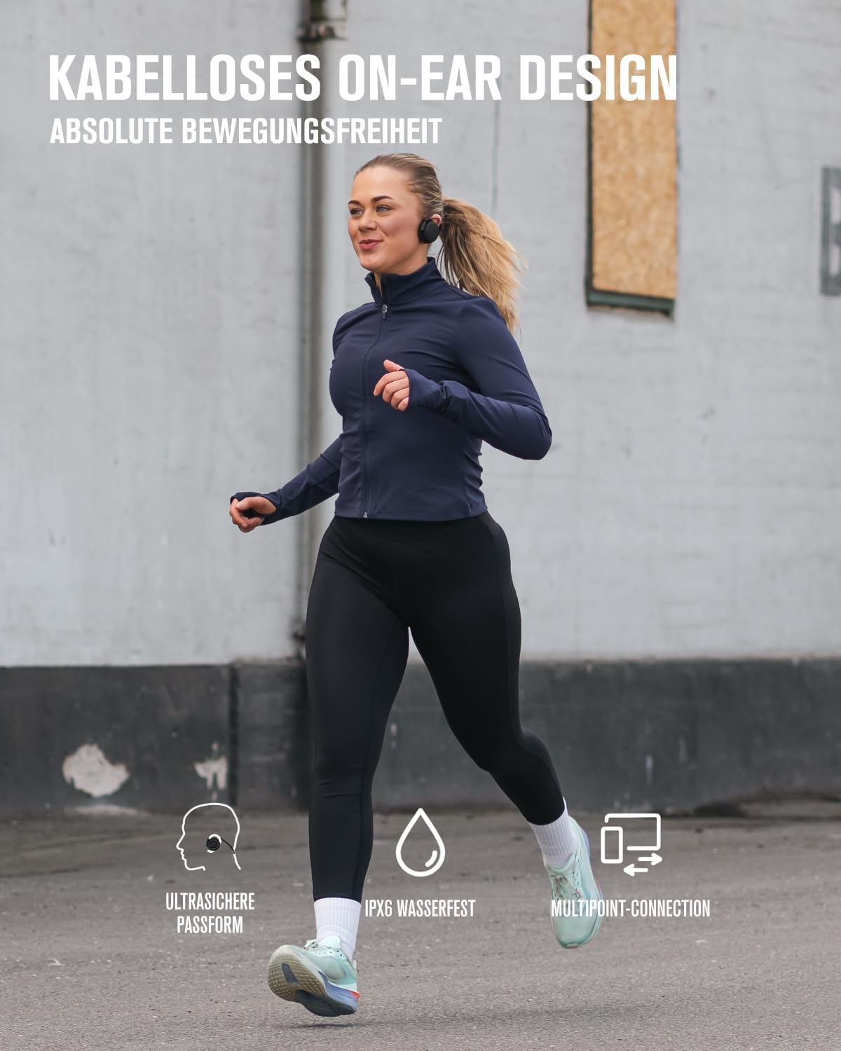 MIIEGO AL4 Freedom Mini Bluetooth Headphones - Short Neckband & Secure Fit - Wireless & Waterproof - Clear Sound & Long Battery - Black