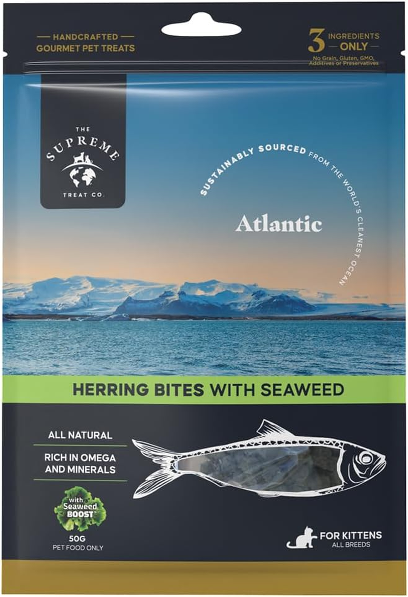 Supreme Treat Co. Cat Treat. Herring Bites with Seaweed. 50G image number 2