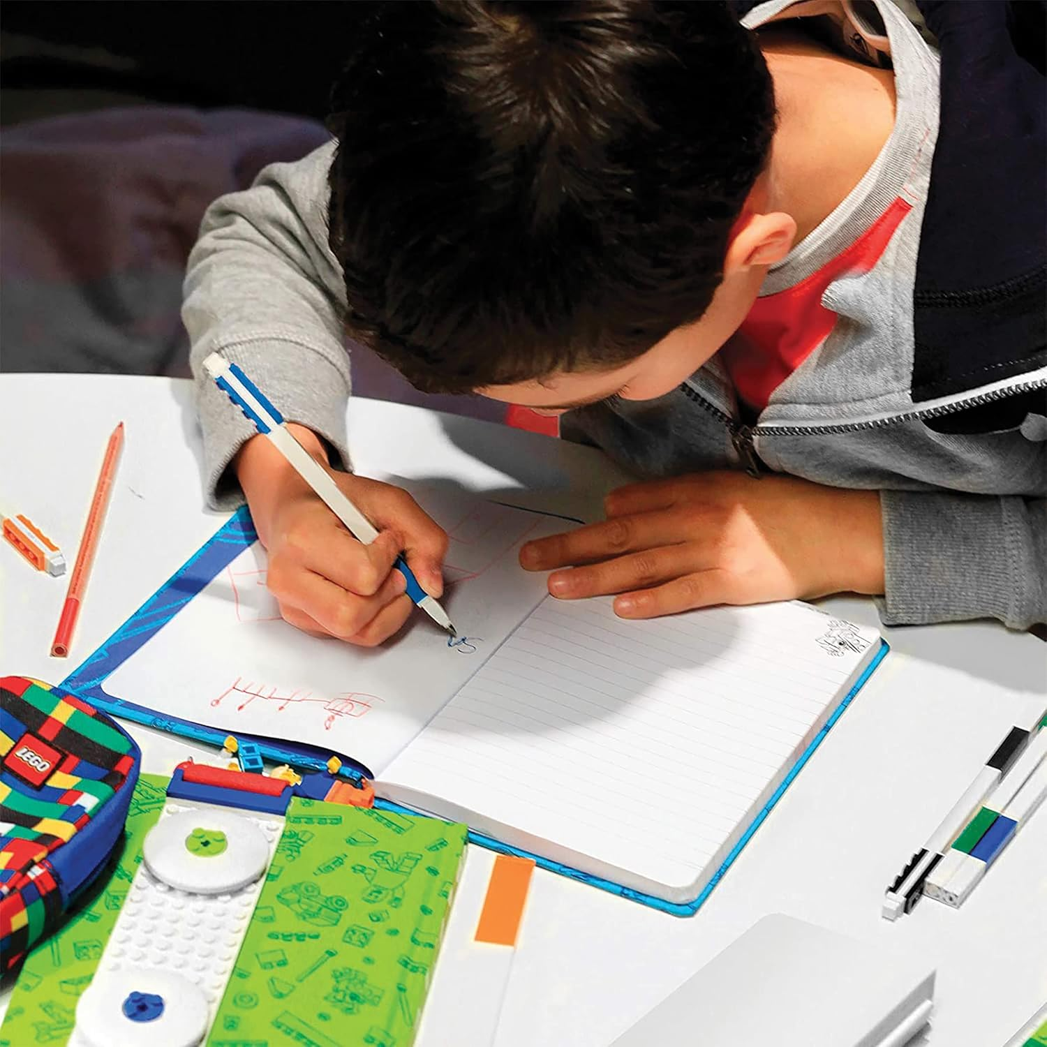 IQ  Gel Pen Set for Children - Creative Drawing with Quick-Drying Gel Pens Set and  Plate, Children'S Stationery and School Supplies - Fine Tip 0.5, Pen Set with 10 Colours image number 3