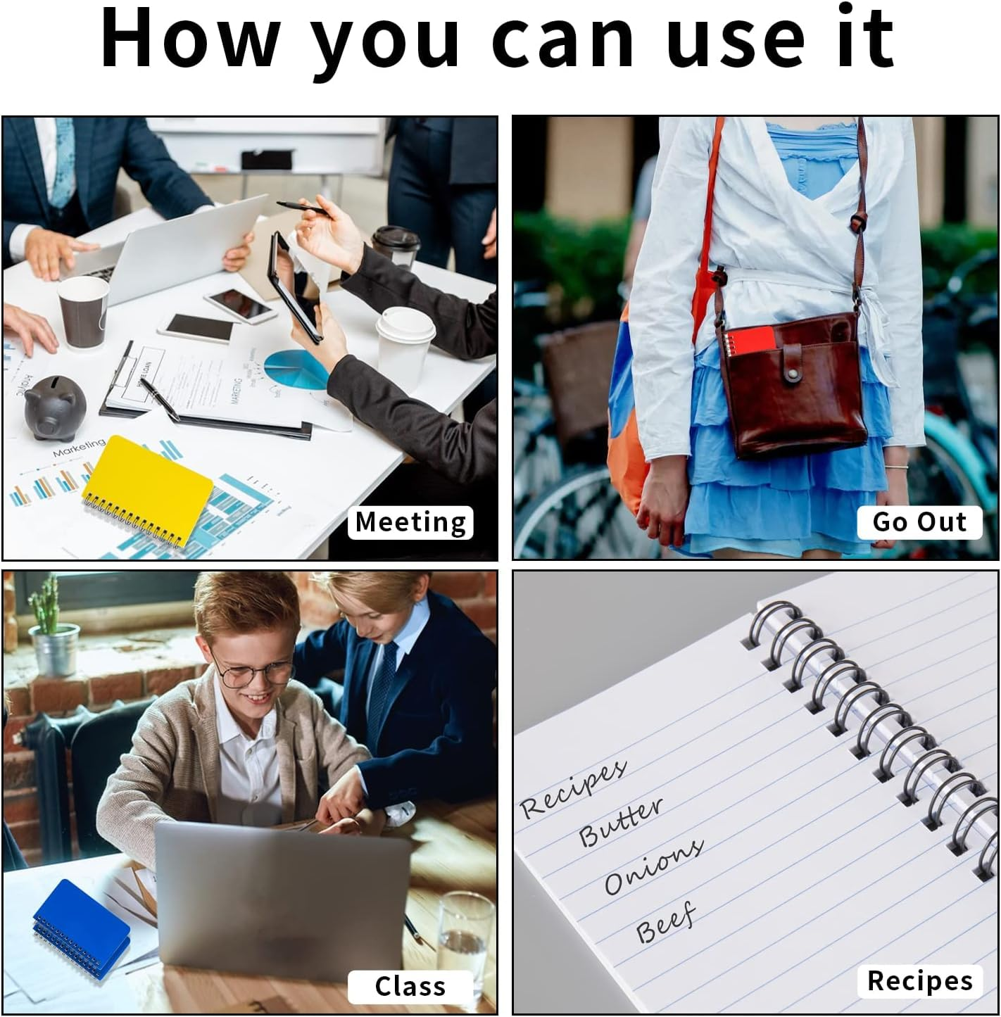 Oiltomn【6 Pack】 Pocket Notebook Small Notepad Pocket Notepad Small Spiral Notebooks 3 * 5 Inches image number 3