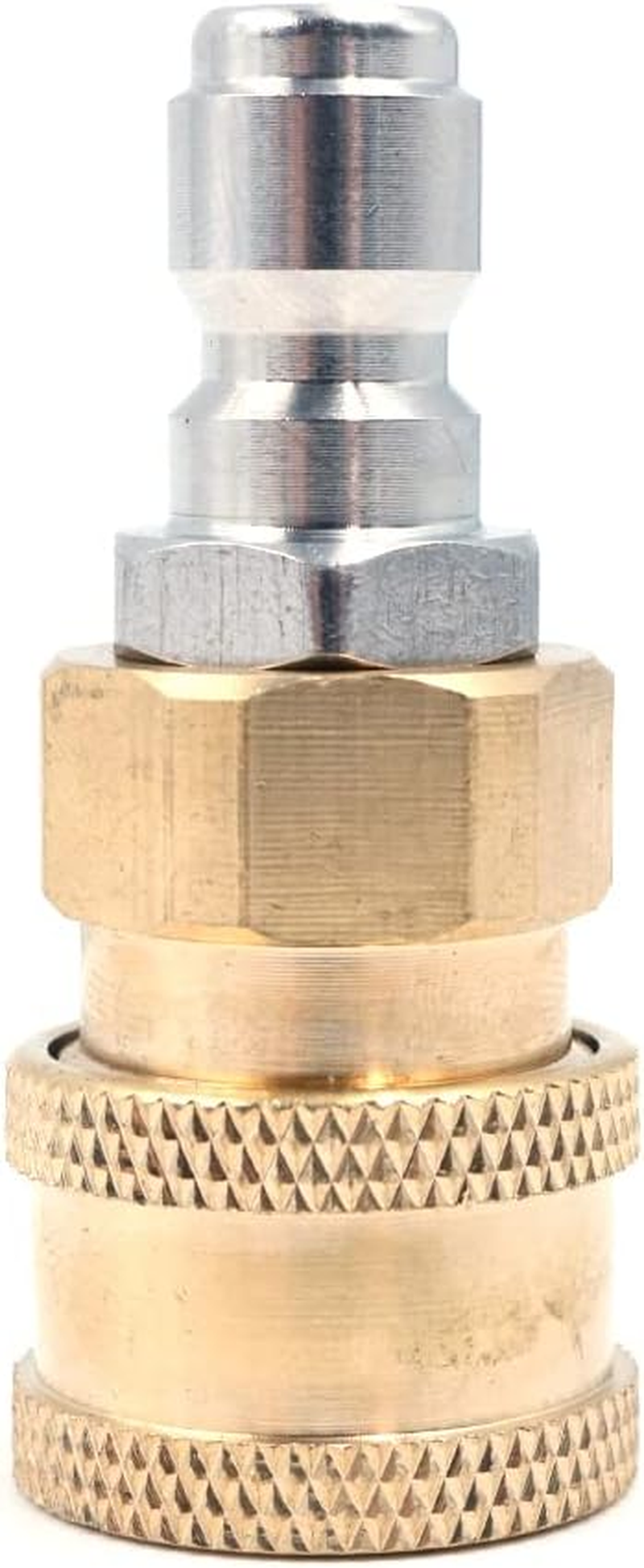 1 Set ZONADA Quick Connector Pressure Washer Fittings, M14 Female Thread Tap Connector & Male Thread Brass Quick Connector, 1/4" Pressure Washer Adapter Set image number 4