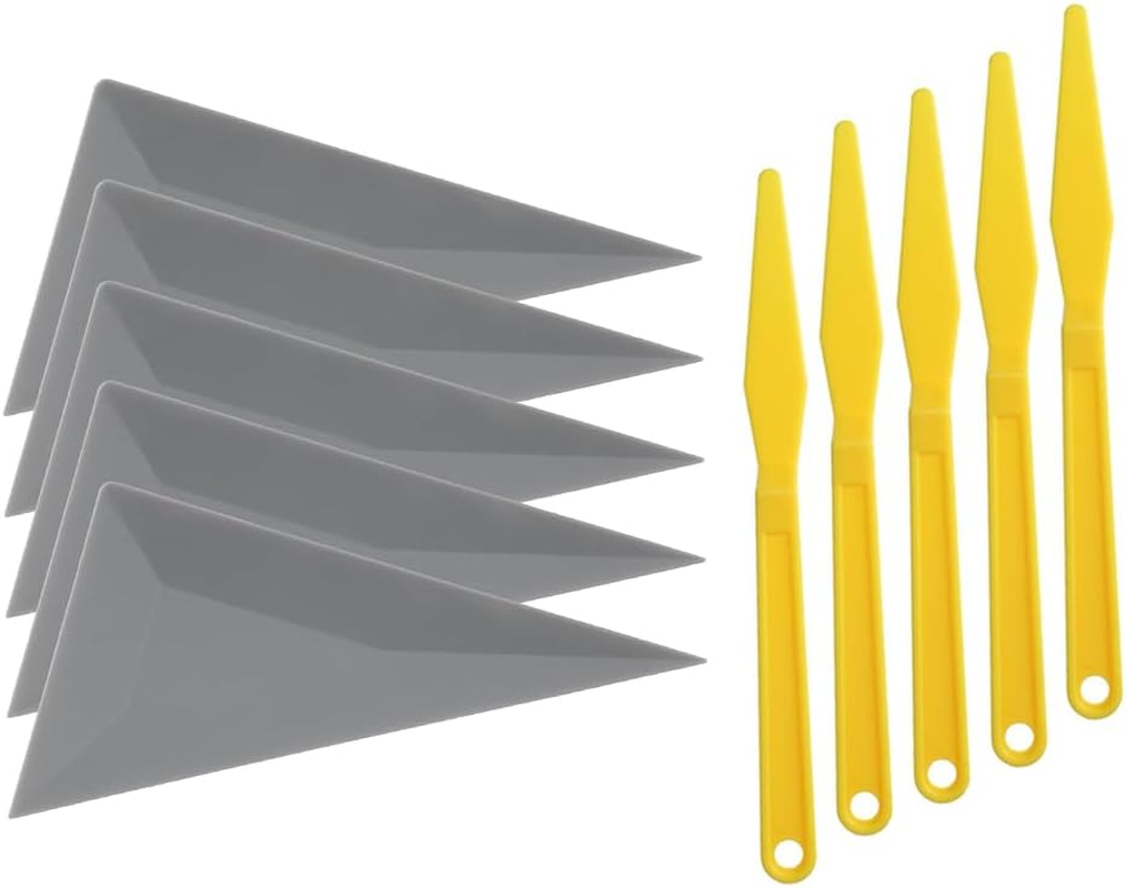 NYGHMY Window Tint Tool Kit (10 Pcs) - Triangle & Contour Squeegees, Card Scraper - Car Vinyl Wrap & Window Film Installation image number 3