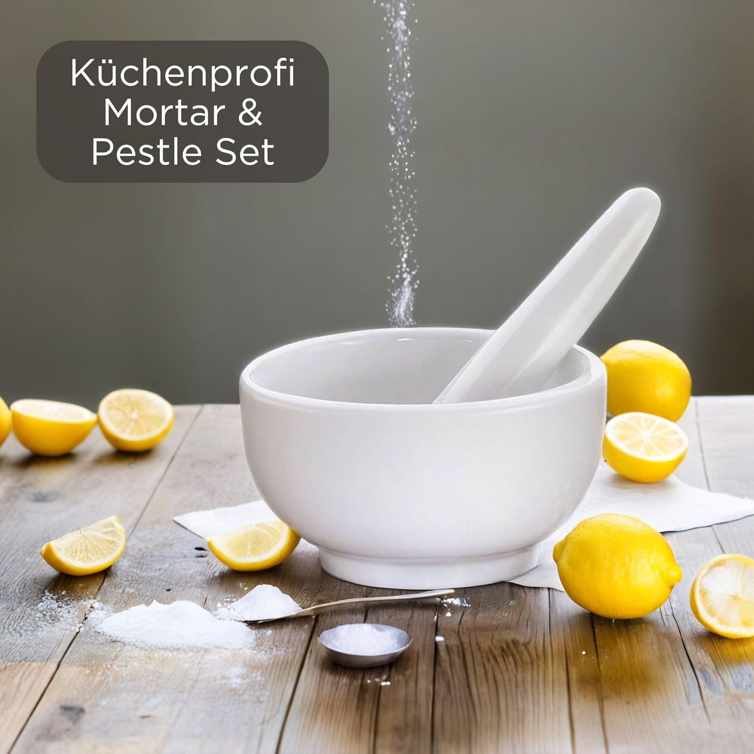 K&uuml;chenprofi Small Porcelain Mortar with Pestle, 7 Cm, Small Porcelain, Spice Mortar, Gourmet Mortar with Pestle, Chopper for Seeds, Spices, Nuts, Pepper or Herbs image number 3