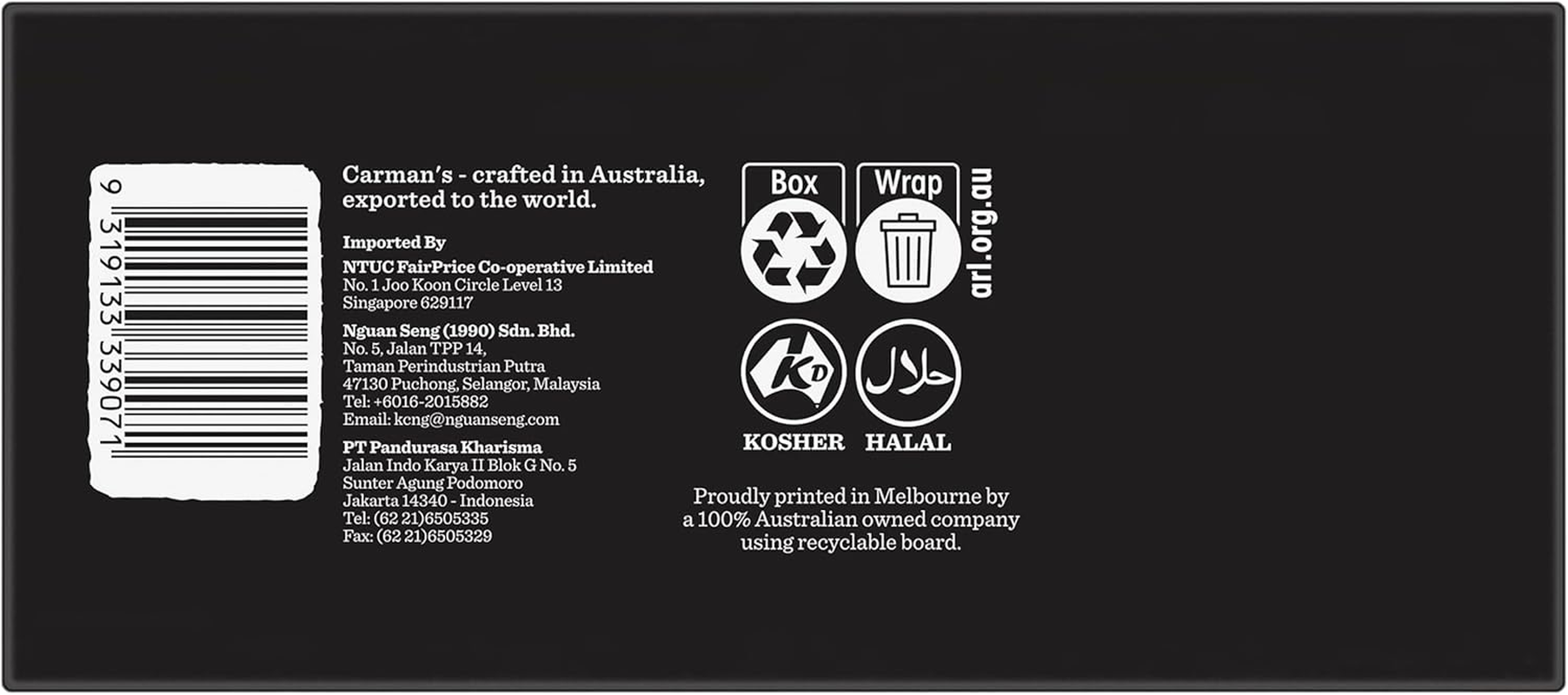 Carman'S Salted Dark Choc Almond Protein Bar Value Pack 10X40G image number 1