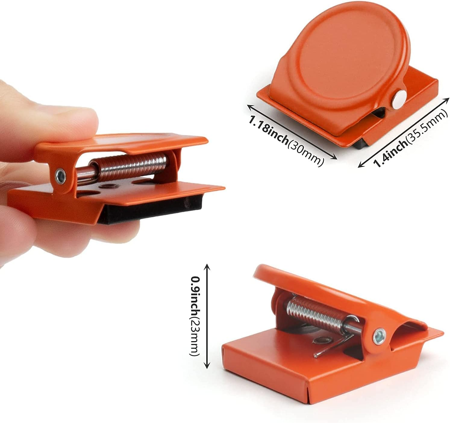 Dorischen 12Pcs/Set Candy Color Magnetic Metal Clips Refrigerator Whiteboard Wall Fridge Magnetic Memo Note Clips for House Office Use