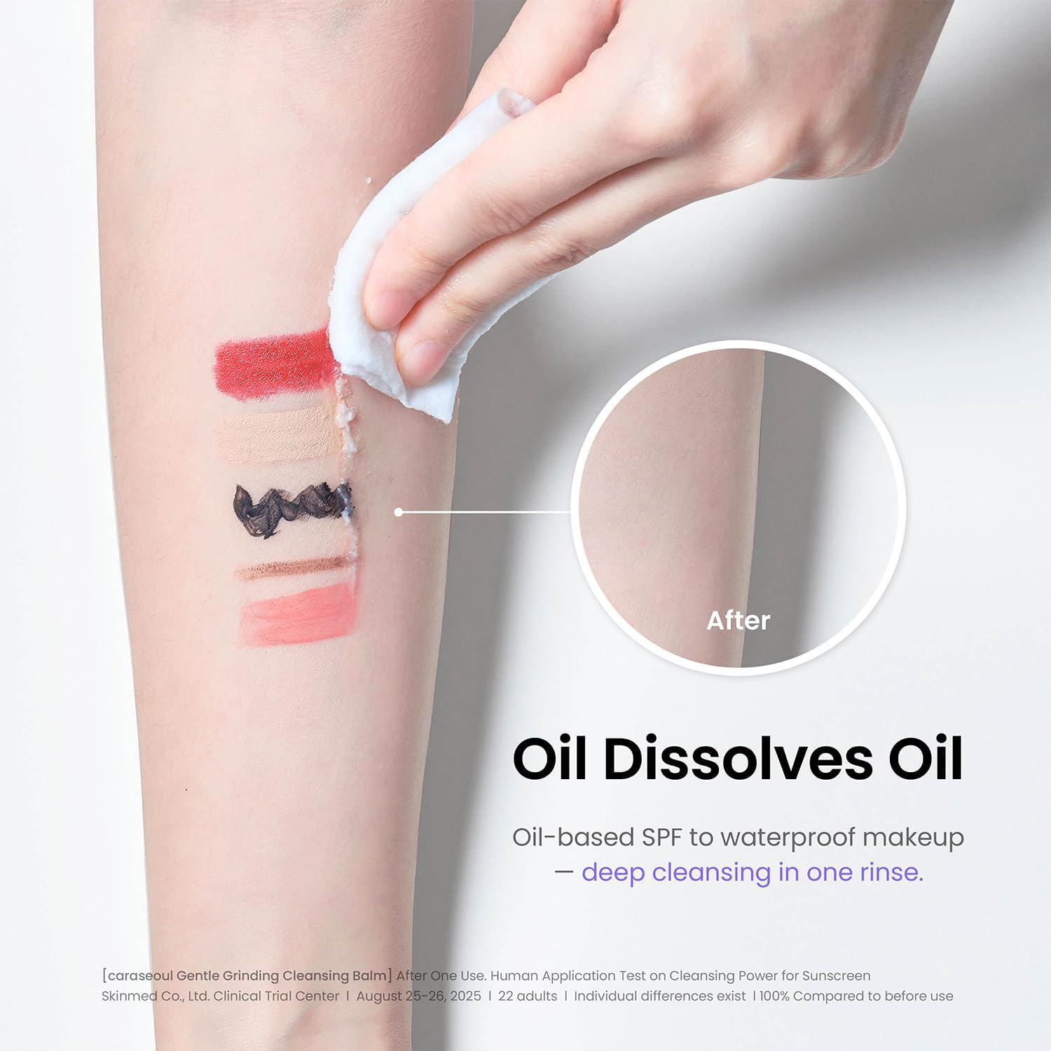 Caraseoul Gentle Grinding Cleansing Balm Makeup Remover with BHA Salicylic Acid & Bakuchiol, Vegan, Non-Greasy Texture, Cleansing Oil Travel Size, Korean Skin Care, for All Skin Type (50Ml/1.69 Fl.Oz) image number 3