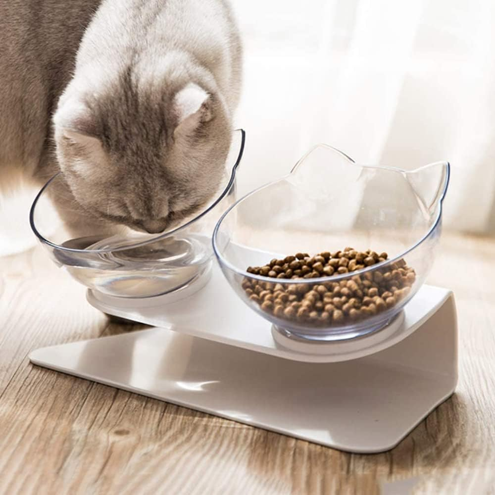 Anti-Slip Double Bowl Pet Feeding Station Dog Cat Food Water Dual Bowl Feeder AU image number 6