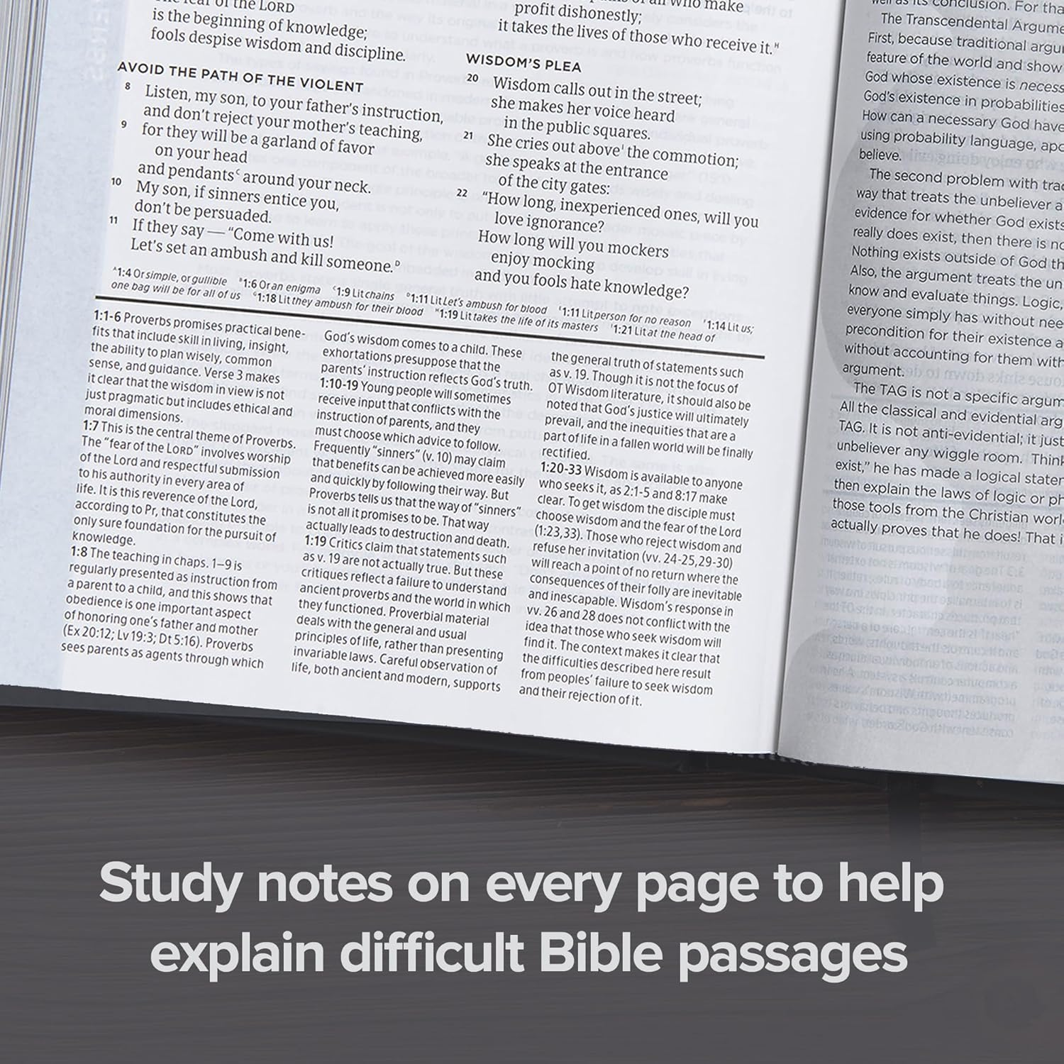 CSB Apologetics Study Bible, Hardcover: Black Letter, Defend Your Faith, Study Notes and Commentary, Ribbon Marker, Sewn Binding, Easy-To-Read Bible Serif Type
