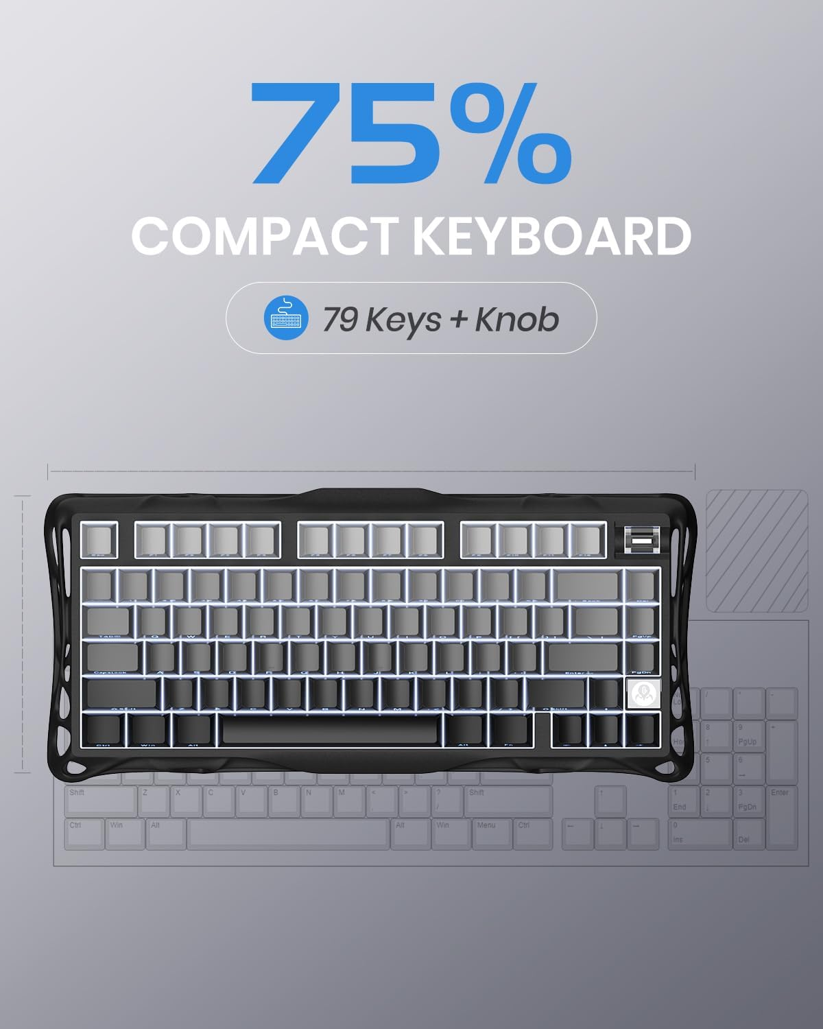 Gravastar K1 Keyboard-Gradient Black image number 4
