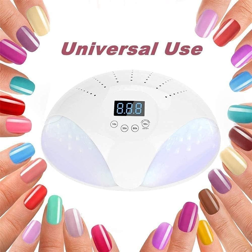 LED Nail Lamp,Nail Dryer, UV Nail Lamp with 4 Timers Settings for Two Hands, Automatic Sensor for Portable Handle Gel Nail UV Light(Pink) - Pink image number 6