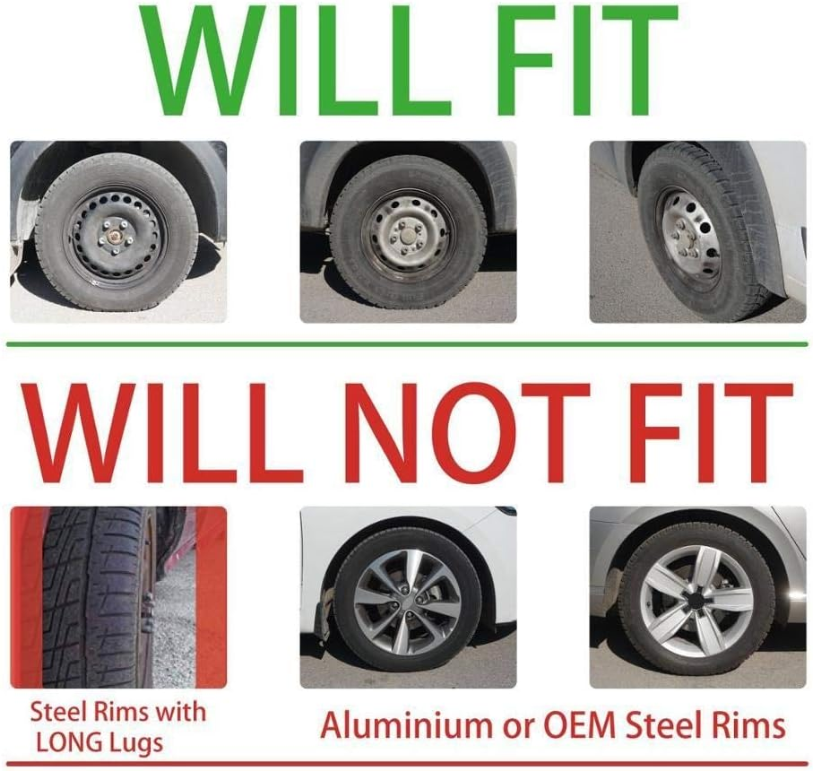 4Pcs Set 14 "Inch Hubcaps Wheel Rim Cover Glossy Black with Gray Insert Wheel Trims Set image number 1