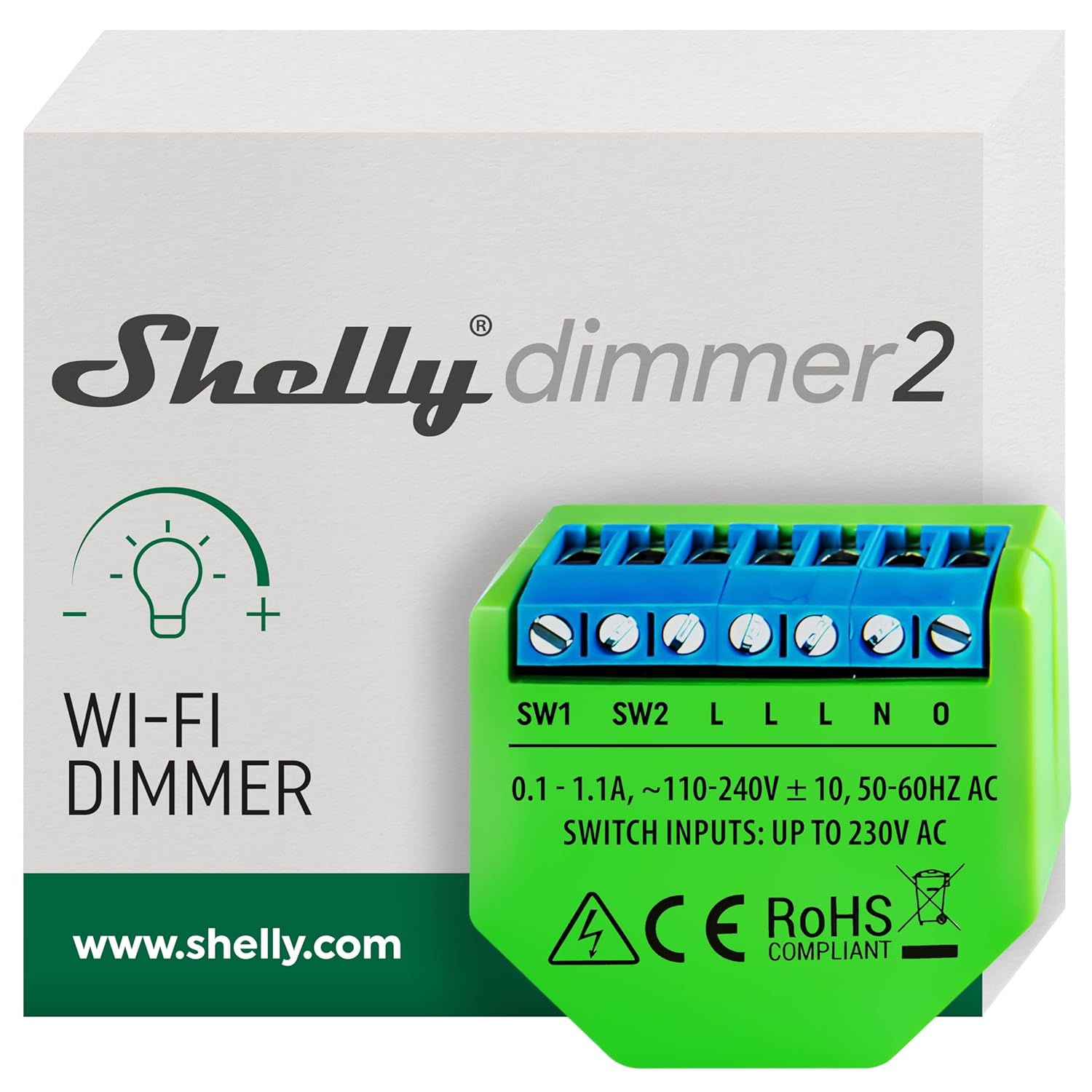 Shelly SL Wifi-Dimmer, Blue/Green image number 4