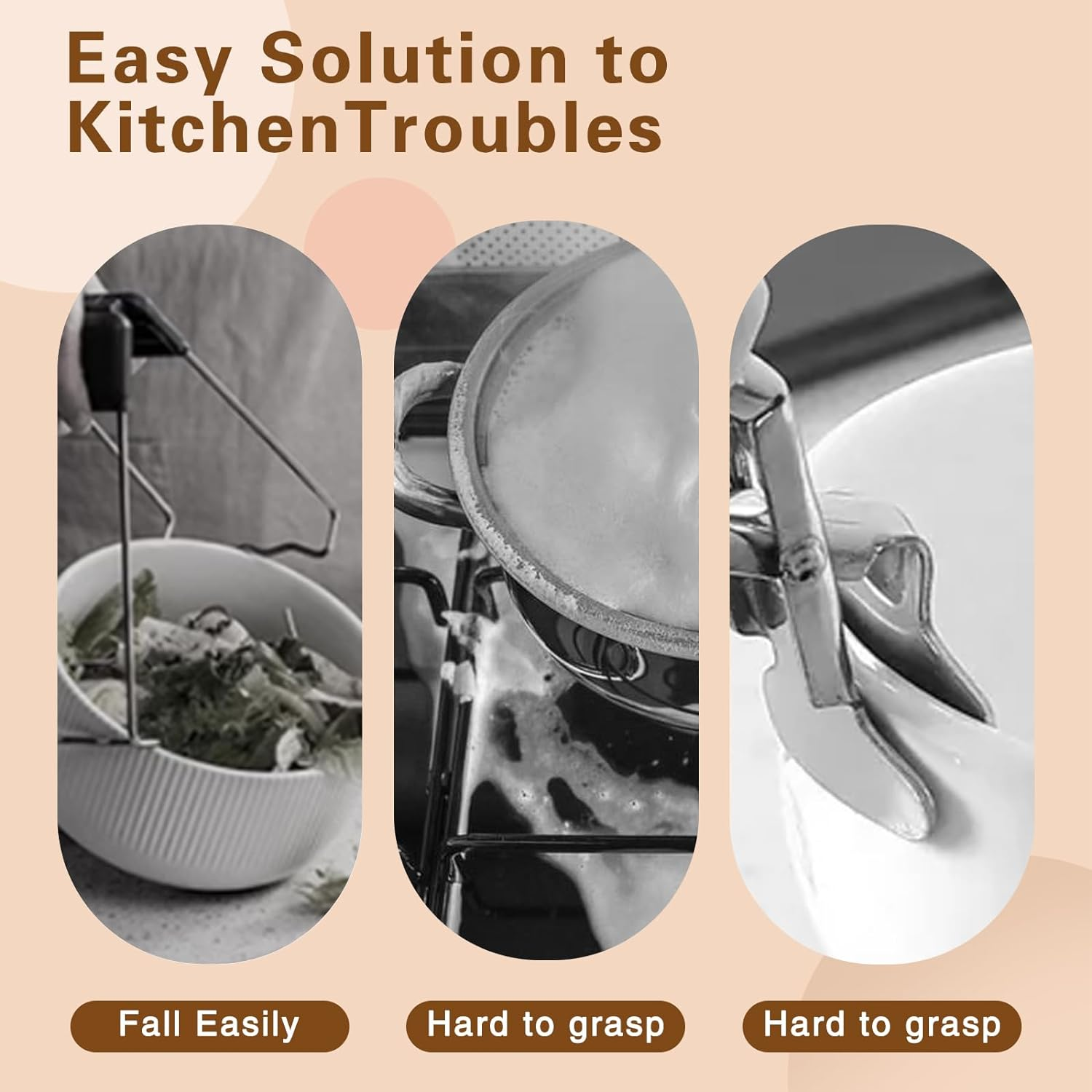 Set of Two Gripper Clips for Moving Hot Plate or Bowls with Food Out, from Instant Pot, Microwave, Oven, Air Fryer. Accessory for Lifting Insta Pot Inner Liner. - Green image number 5