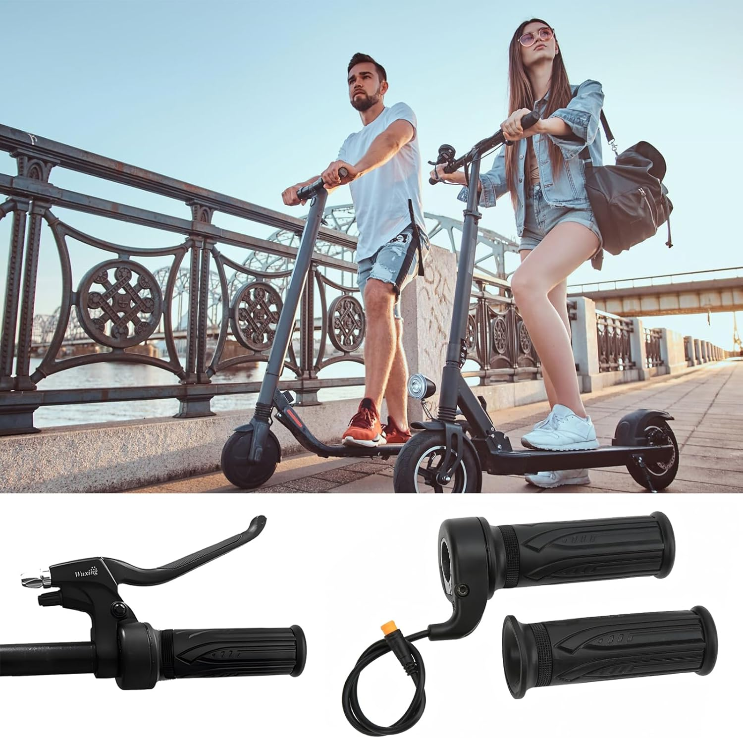 Ebike Throttle, 20X Full Twist Throttle for Ebike, Electric Bicycle Scooter Handlebar for Conversion E-Bikes or Scooters, 3 PIN Plug, 12V-72V Twist Throttie - 3 Pin Sm Plug image number 6