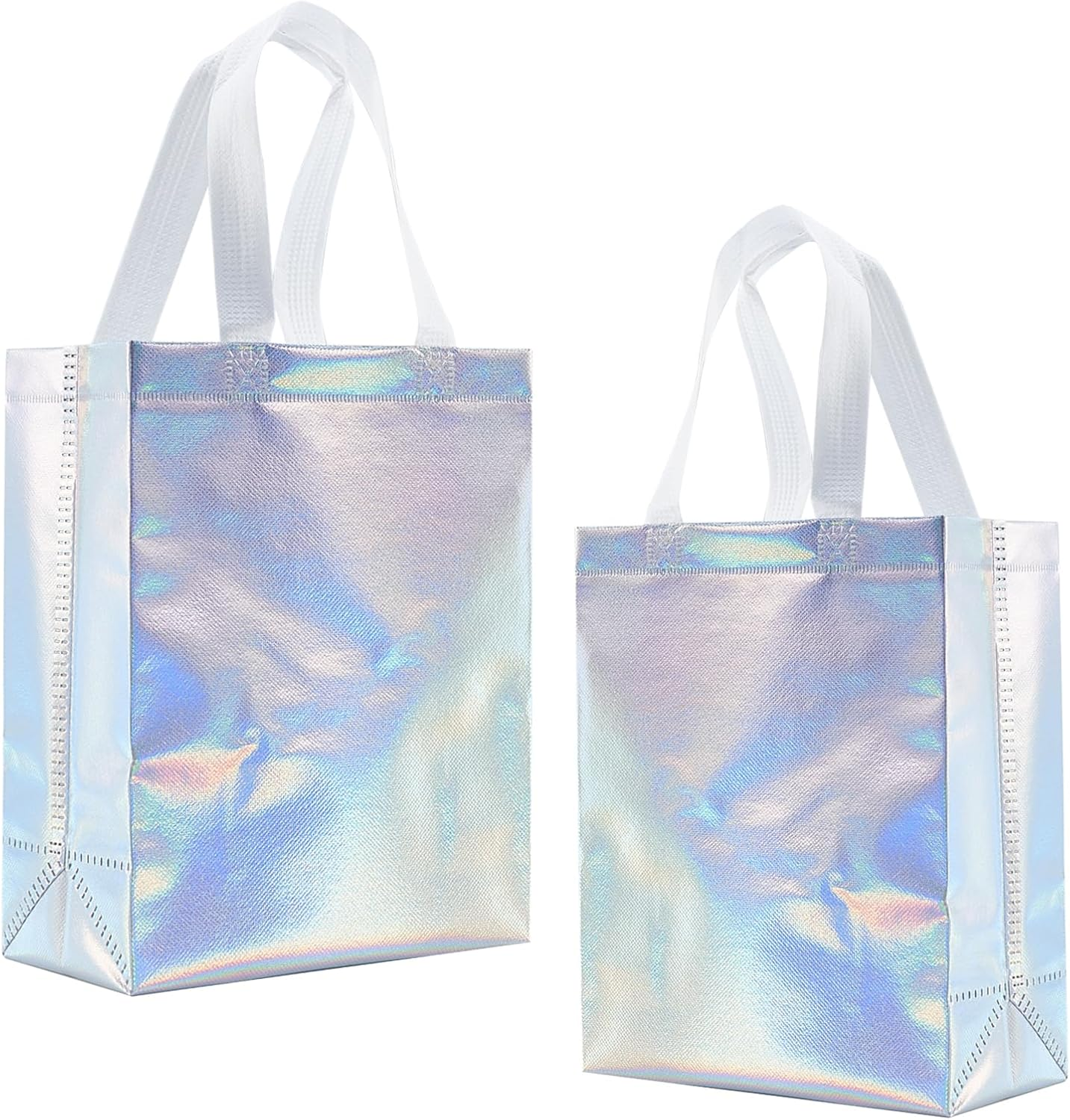 Mix Color Gift Bag Set of 12 Reusable Medium Size Favor Bags for Party Wedding Christmas 8X4X10 Inches