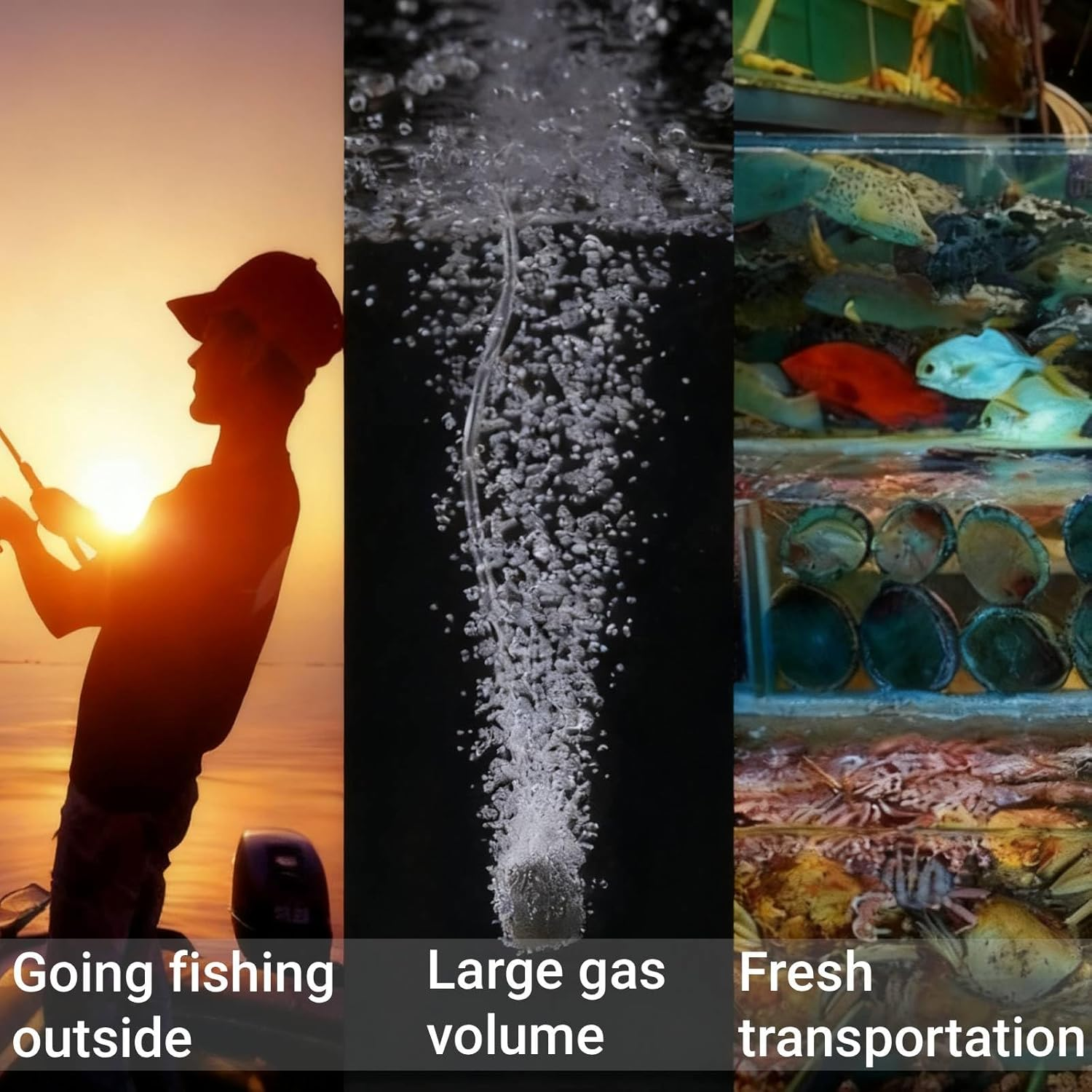 Portable Solar Pond Pump, Solar Panels Charger Air Pump, Rechargeable Battery Solar Pond Pump, Suitable for Small and Medium Sized Ponds, Sea Fishing and Angling Enthusiasts (Weak Magnetic) image number 6