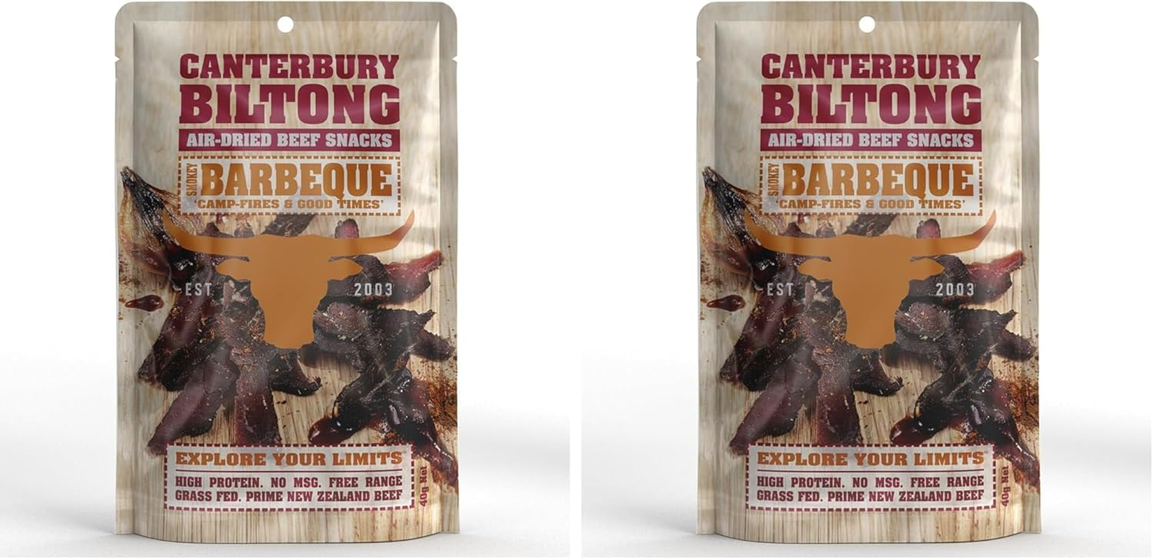 Canterbury Biltong Air-Dried Beef Snacks Smokey BBQ 40G image number 4