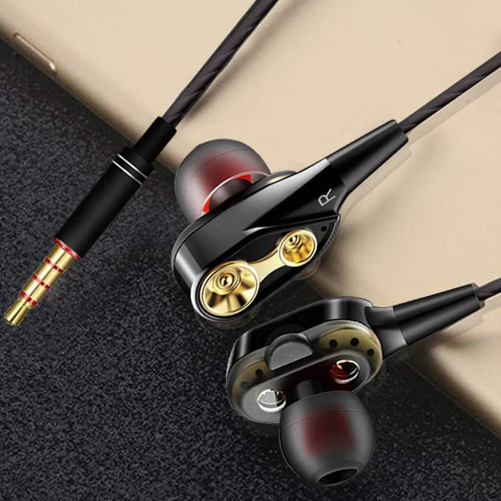 Zolyet Dual- Quad-Core 3.5Mm Noise Sport In-Ear Earphone with Crophone and Subwoofer Earphone R Universal Mobile Phone Ible Gold image number 5