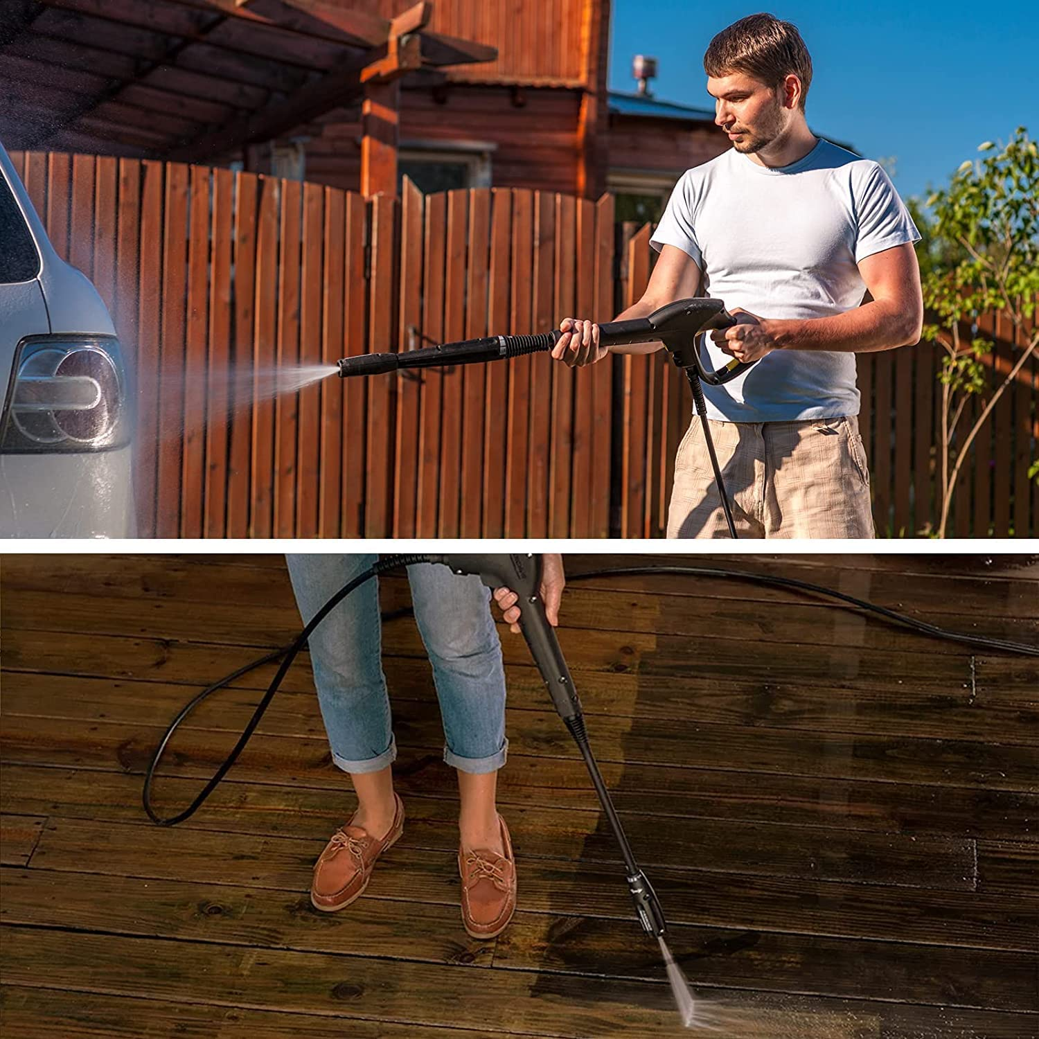 High Pressure Hose 15M for Bosch AQT with Professional SDS Bayonet Fittings on Both Ends for High-Pressure Washers image number 1