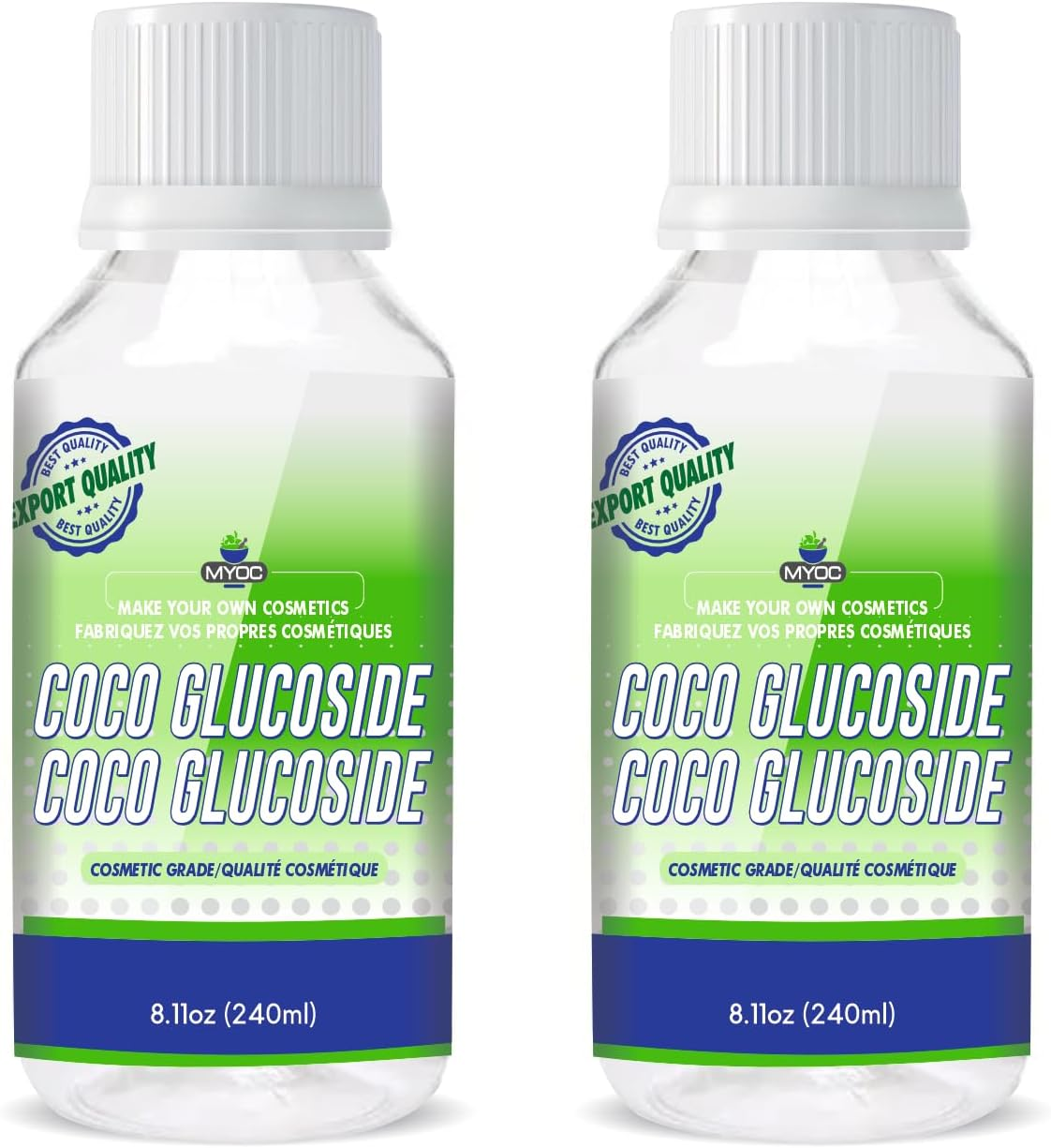 MYOC Coco Glucoside - 240 Ml / 8.11 Fl Oz | Cosmetic-Grade Surfactant for DIY Skincare, Hair Care & Formulation Projects image number 1