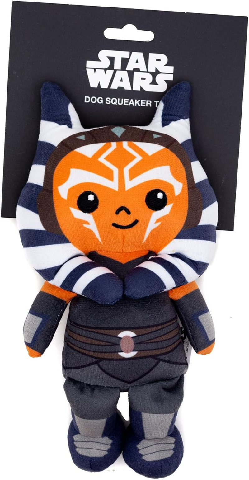 Star Wars Squeaky Plush Dog Toy for Large, Medium & Small Dogs, Ahsoka Tano, 3" X 6" image number 1