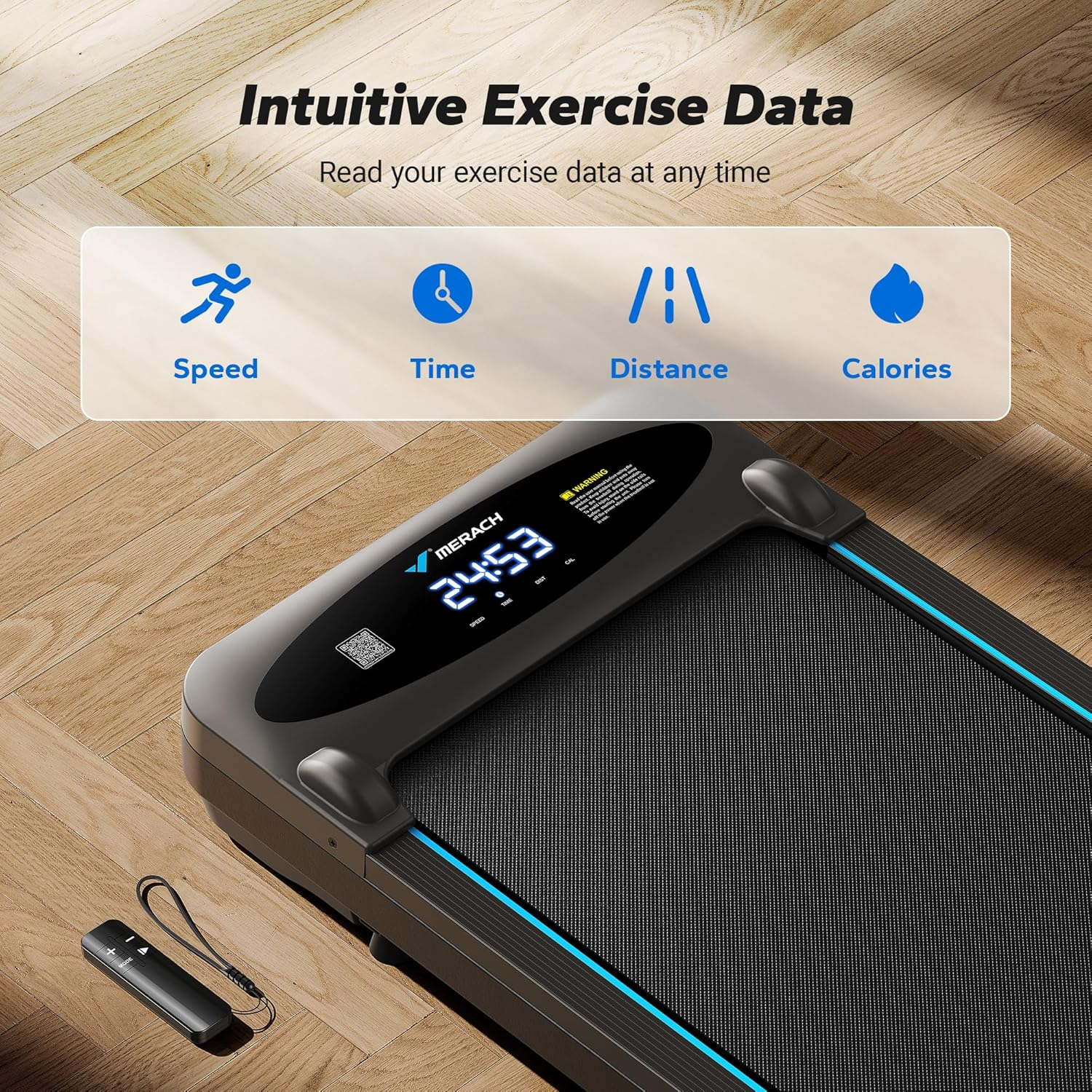 MERACH Walking Pad, under Desk Treadmill for Home & Office, Small Treadmill with Max 3.8MPH 40 Db, 2 in 1 Quiet Portable Mini Treadmill with Remote Control, APP, LED Display image number 1