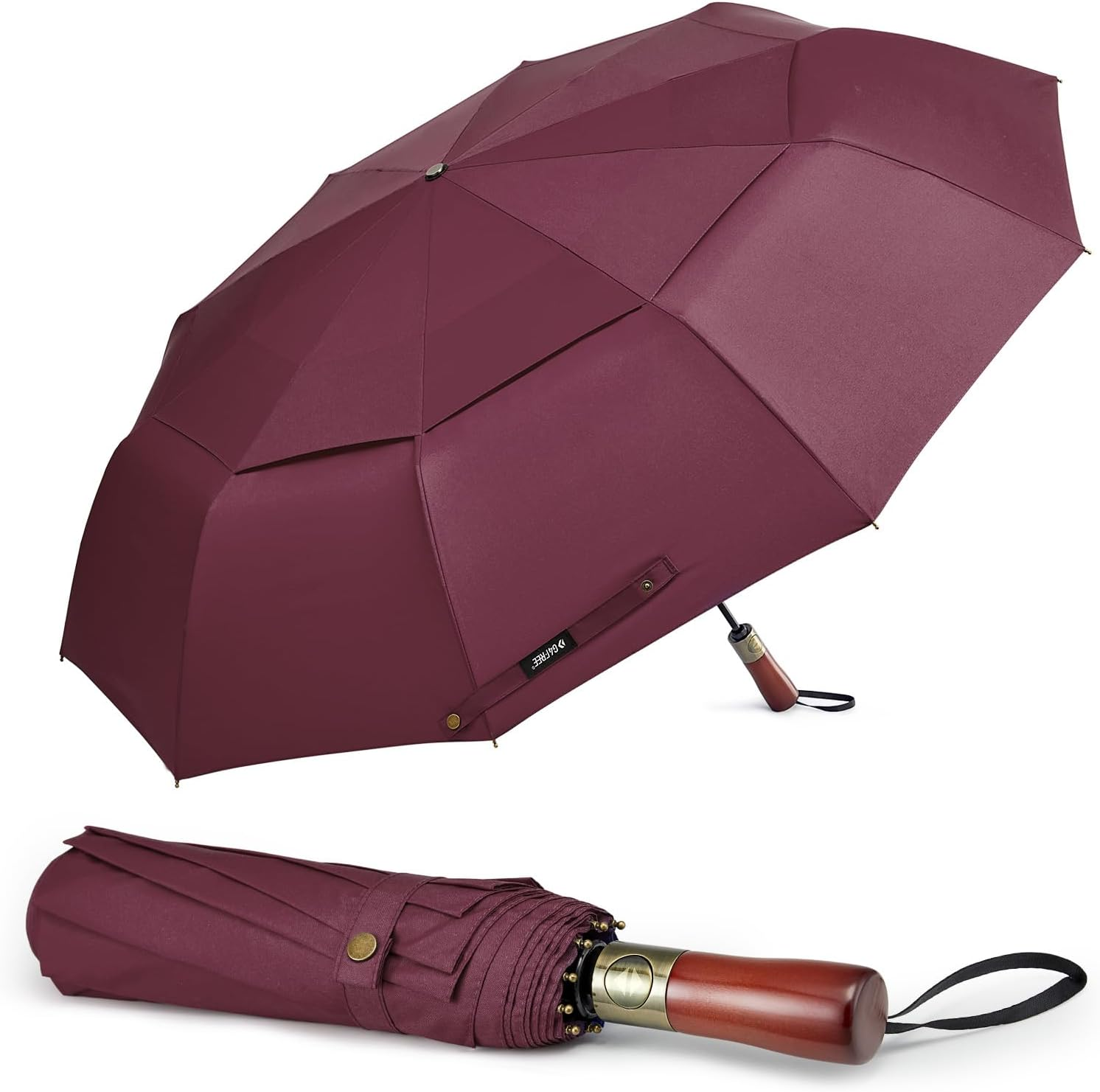 G4Free 54 Inch Large Compact Windproof Golf Umbrella for Rain Oversized Auto Open Close Folding Travel Golf Umbrella Vented Double Canopy for Women Men