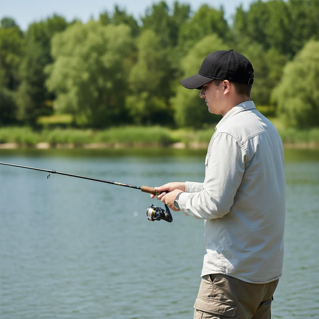 Oversize Baseball Cap for Men with Big Head, 23.6"-26.8" Adjustable Running Hat for Outdoor Sports, Sun Protection & Daily Use Black image number 3