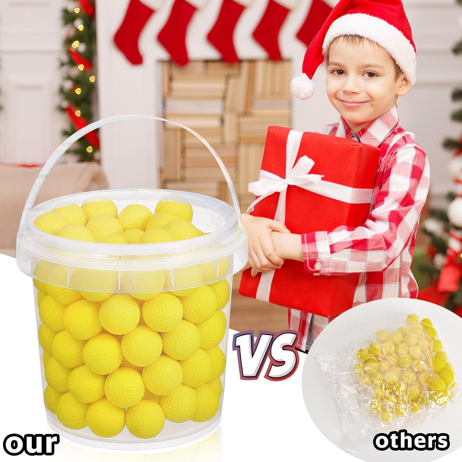 Yellow Refill Balls Ammo Compatible with Nerf Rival Gun, Tioplior Foam Bullet Ball Replacement Refill Pack Fit for Nerf Rival(Hir, High-Impact Rounds image number 1