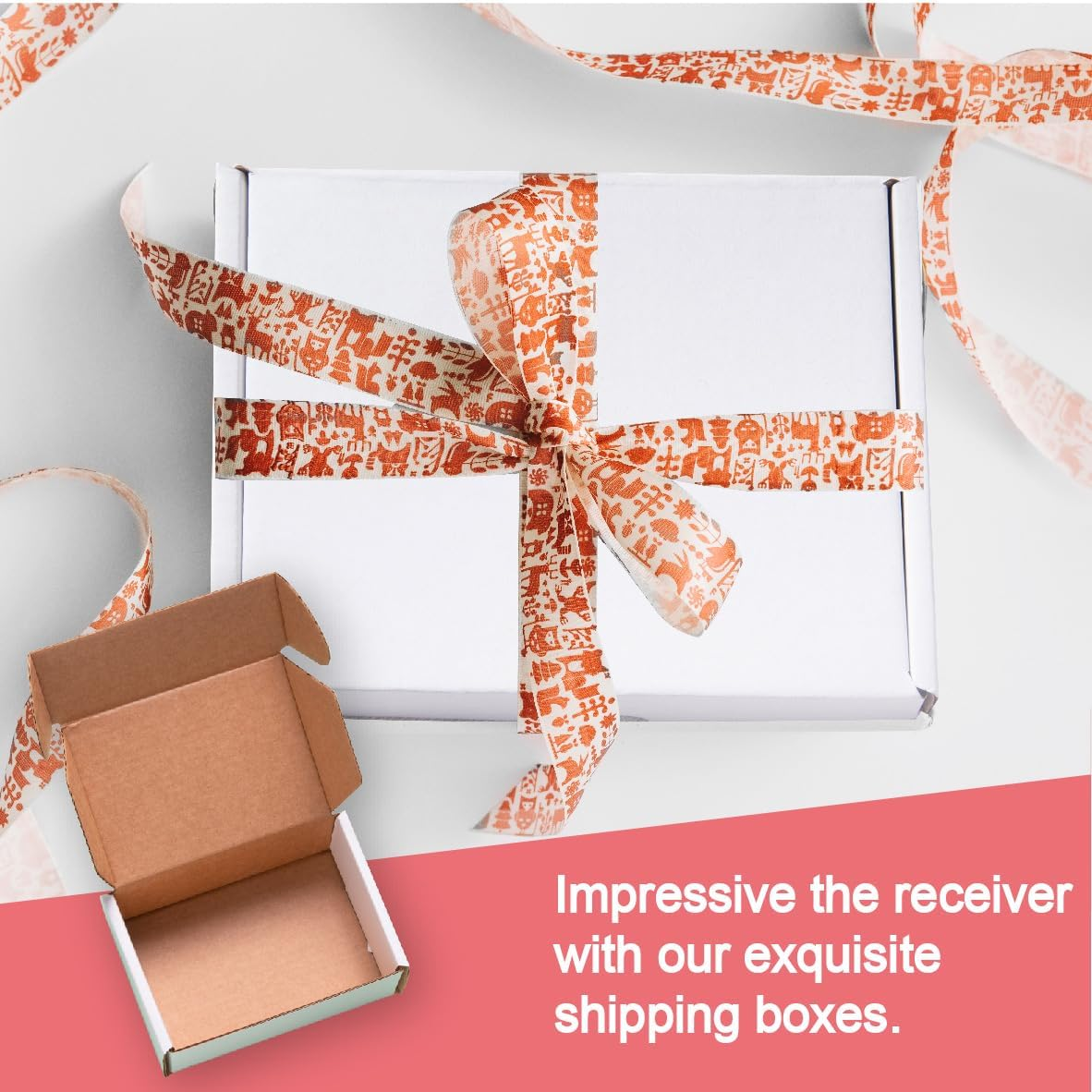 25 Packs Small Shipping Boxes 15X15X5 Cm for Small Business Box Mailers, White Corrugated Packaging Boxes Sturdy Mailing Boxes and Shipping for Jewelry, Gifts, Christmas or Bridal Proposal Boxes image number 2