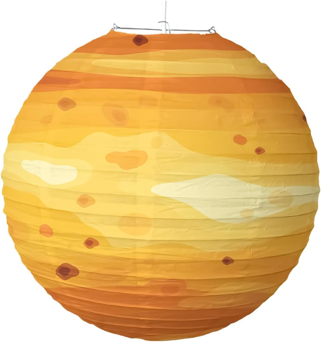 Planet Paper Lanterns 8-Piece - Inflatable Planets 12 Inch | Lantern Space Theme for School Room Party Birthday Baby-Shower Science Ceiling image number 2