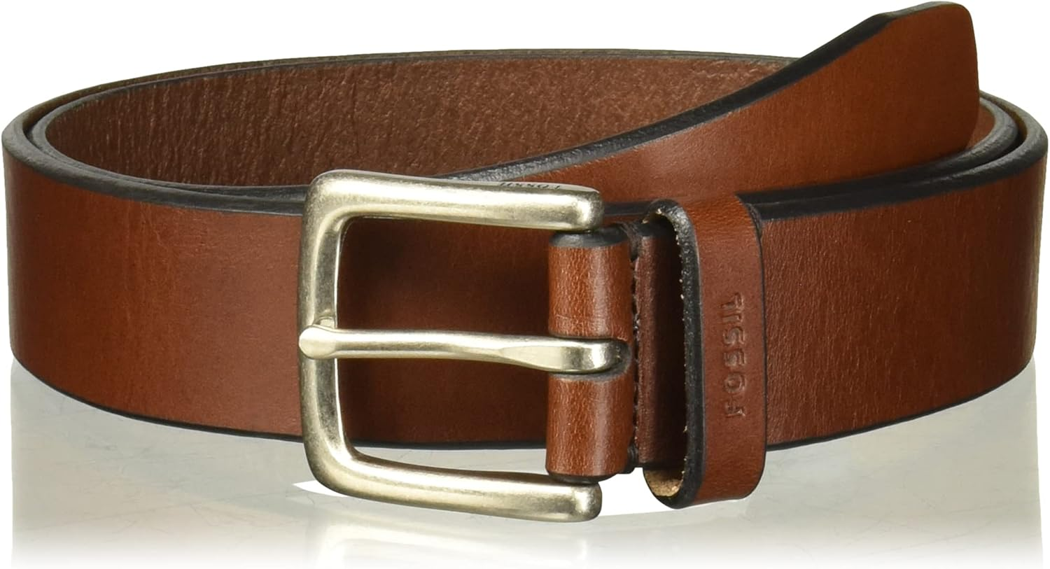 Fossil Men'S Black Leather Joe Belt image number 1