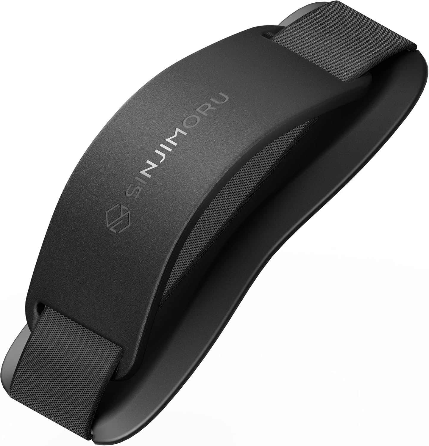 Sinjimoru Silicone Mobile Phone Grip with Stand, Cell Phone Stand for Desk & Secure Iphone Holder Strap for All Smartphone. Sinji Grip Silicone Black