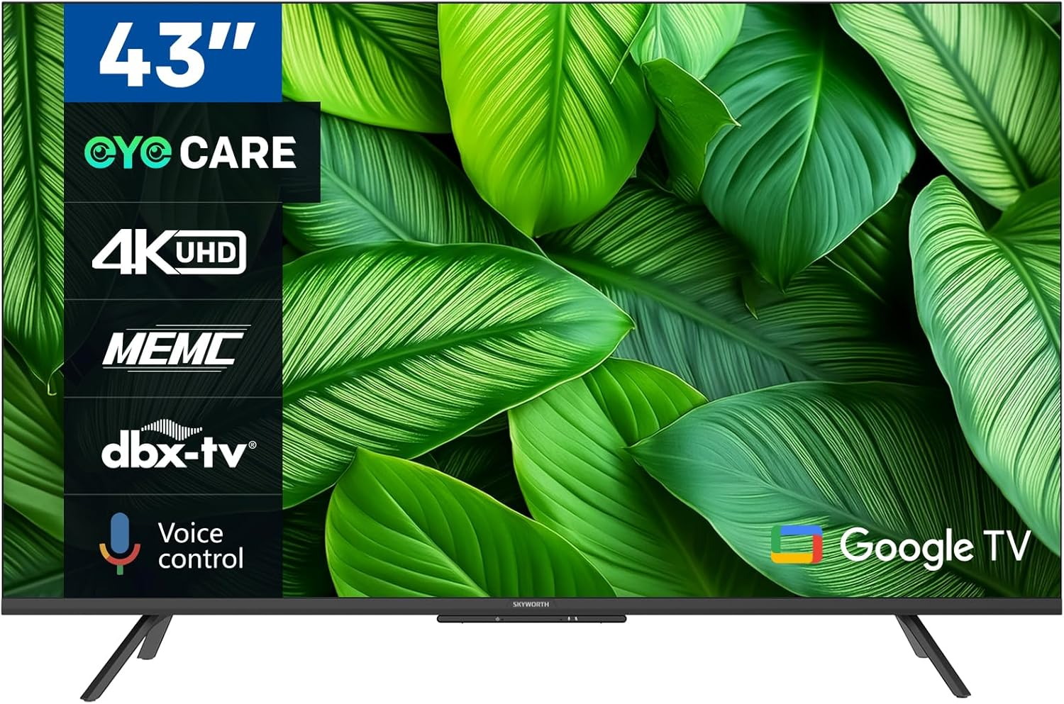SKYWORTH G3F 43" 4K UHD Smart Google TV with HDR 10,Voice Control,Screen Cast,Hdmi 2.1,MEMC, AI Engine,Eye Care Featrues,Low Blue Light,Dbx-Tv Audio,Text Scaling,Smart Features,Energy-Saving image number 6