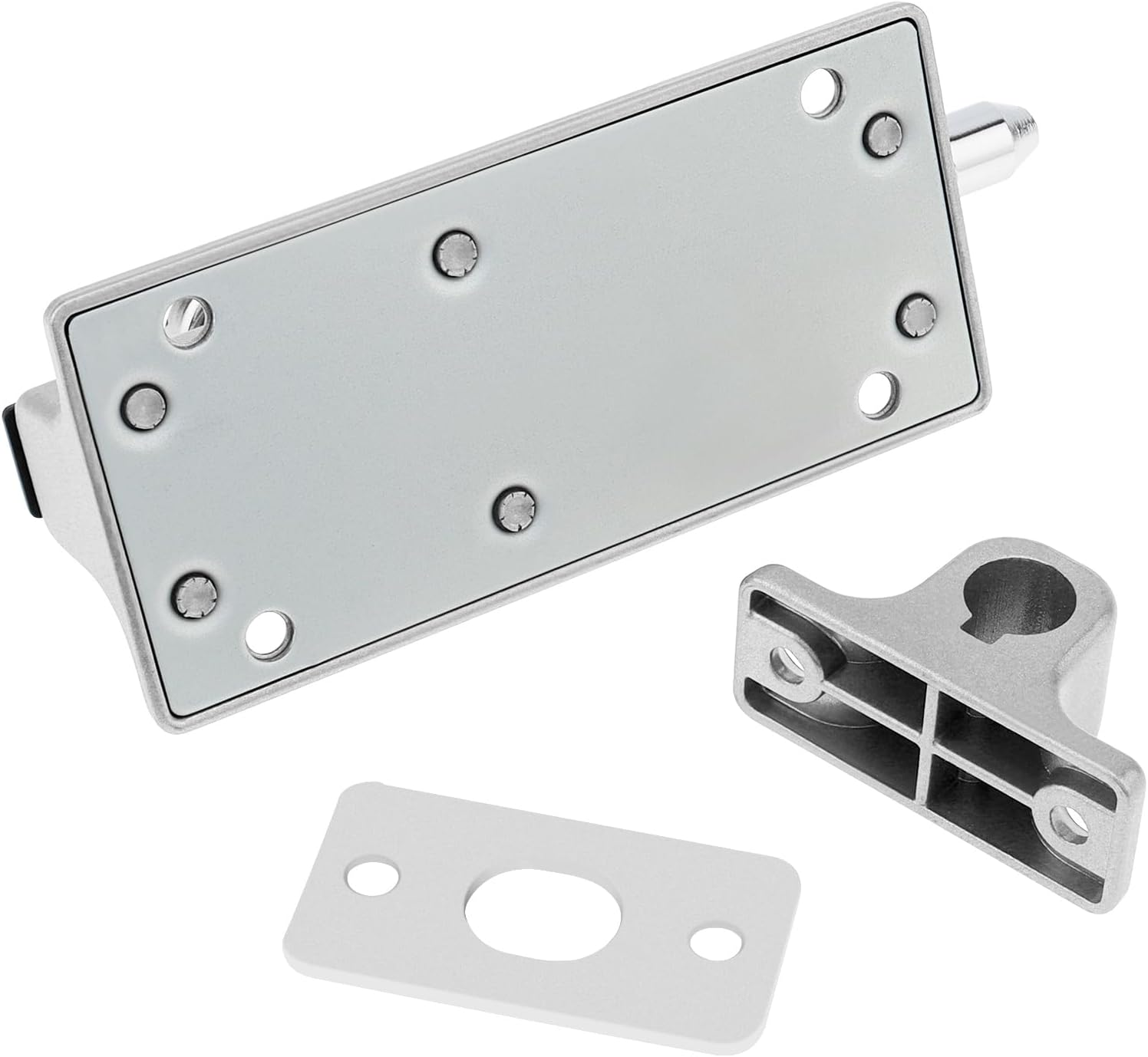 HOJLKLD Combination Lock, 4 Digit Zinc Alloy Slide Bolt Lock, Keyless Door Security Lock for Shed, Gate, Fences (Silver)