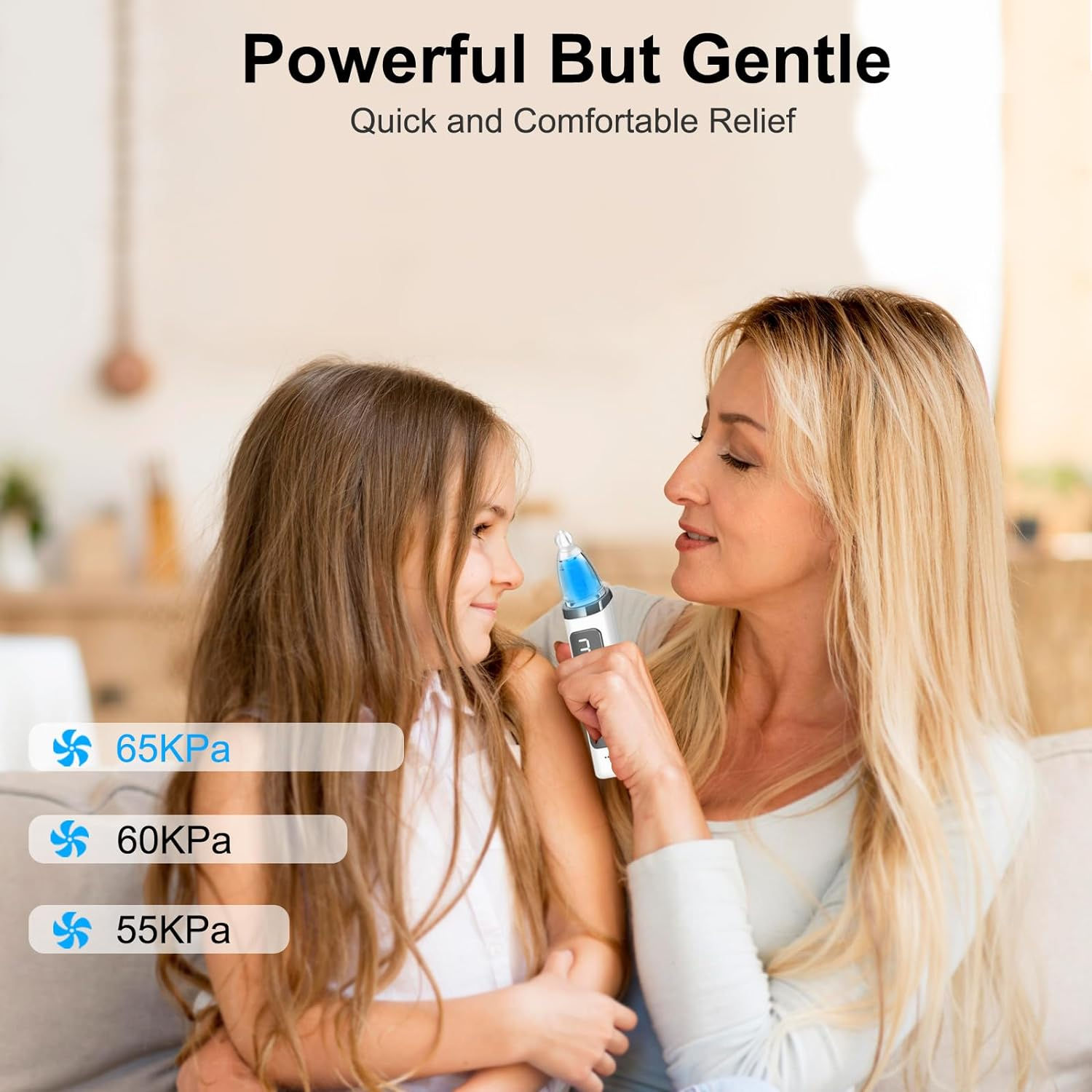 Nasal Aspirator for Baby, Rechargeable Electric Aspirator Hospital Grade Snot Removal with Music and Night Light, Large Flow and Strong Suction for Infants, Babies, Toddlers from 0 to 12 Year Old (Integrated Type) image number 5